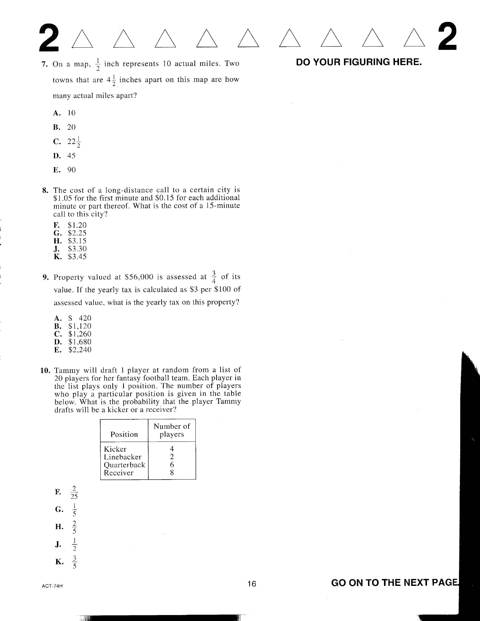 Source page for act-december-2016-form-74h-math-007