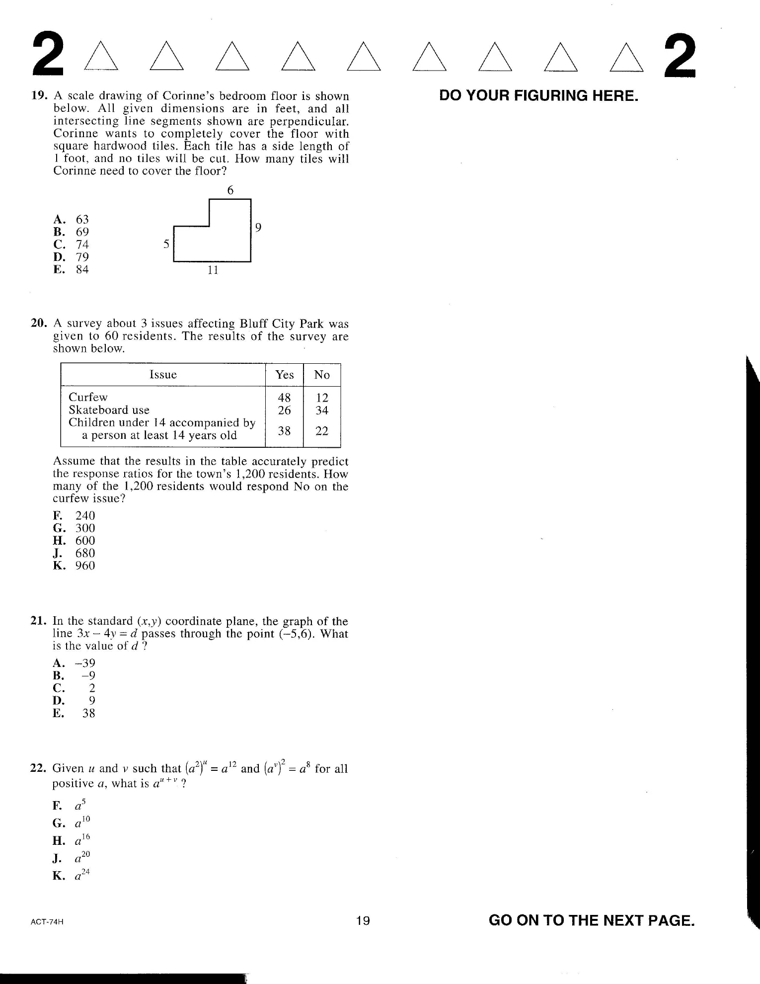 Source page for act-december-2016-form-74h-math-021
