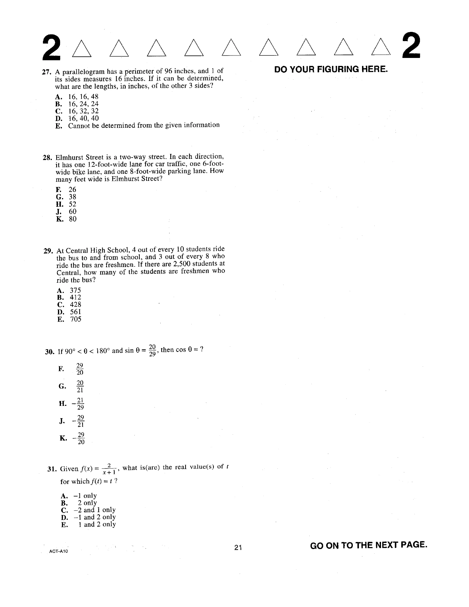 Source page for act-december-2017-form-a10-math-028