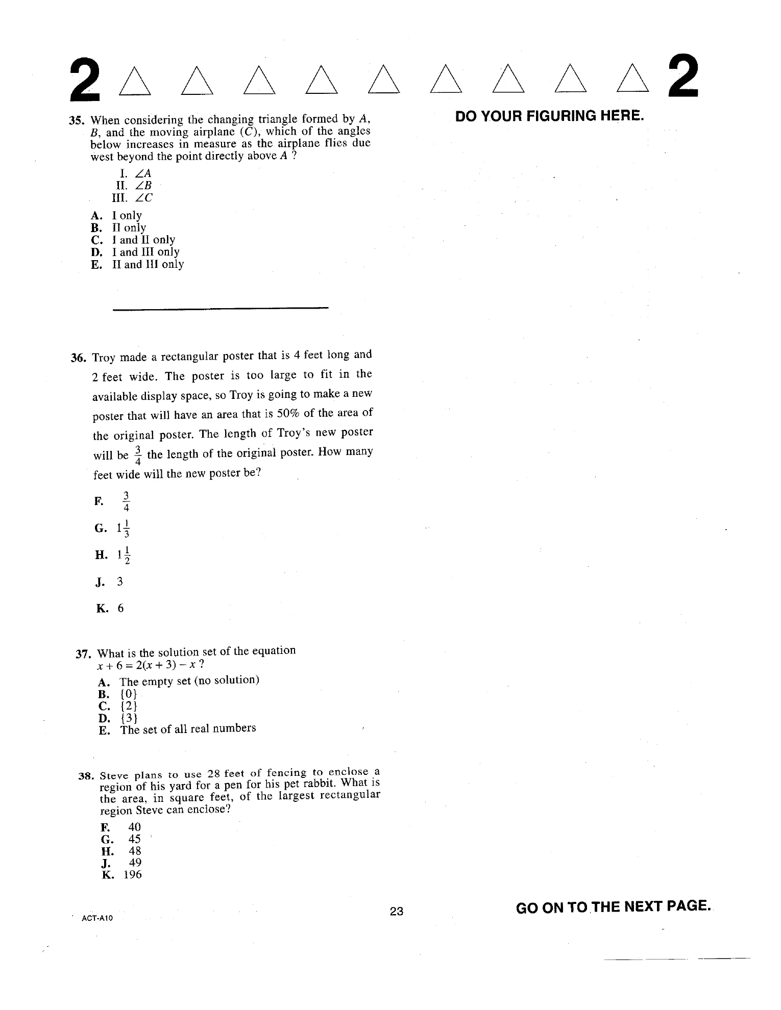 Source page for act-december-2017-form-a10-math-036
