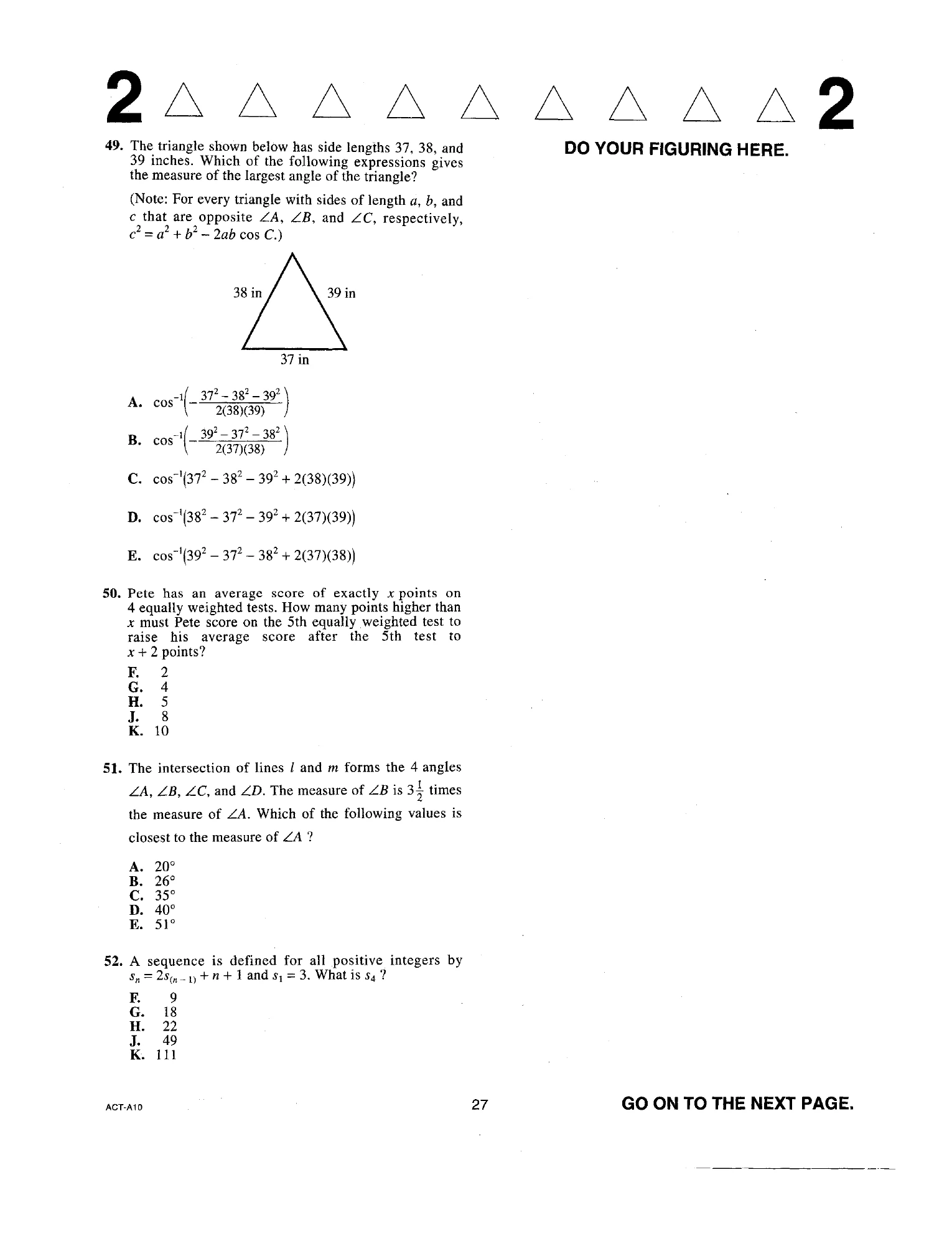 Source page for act-december-2017-form-a10-math-049