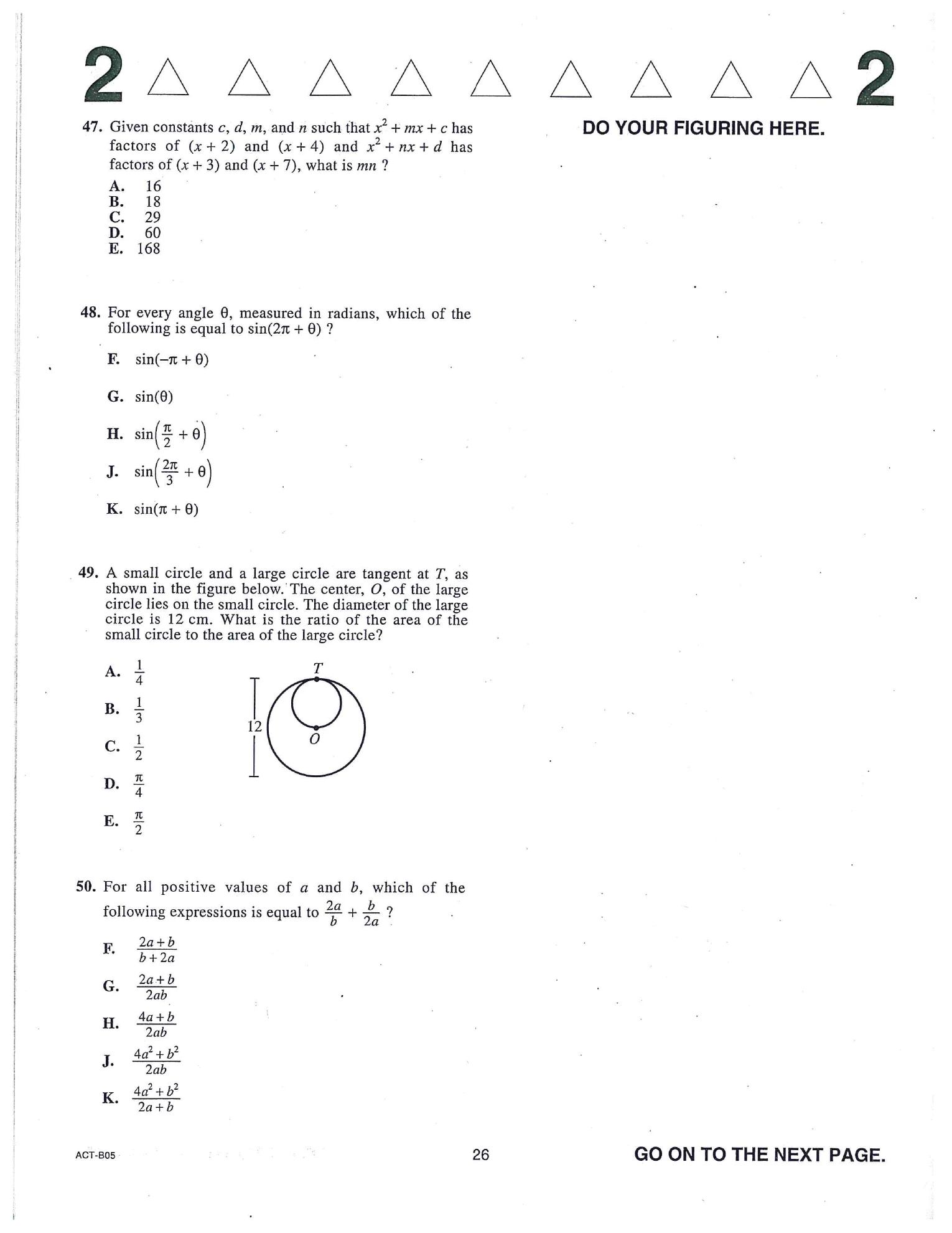 Source page for act-december-2018-form-b05-math-047