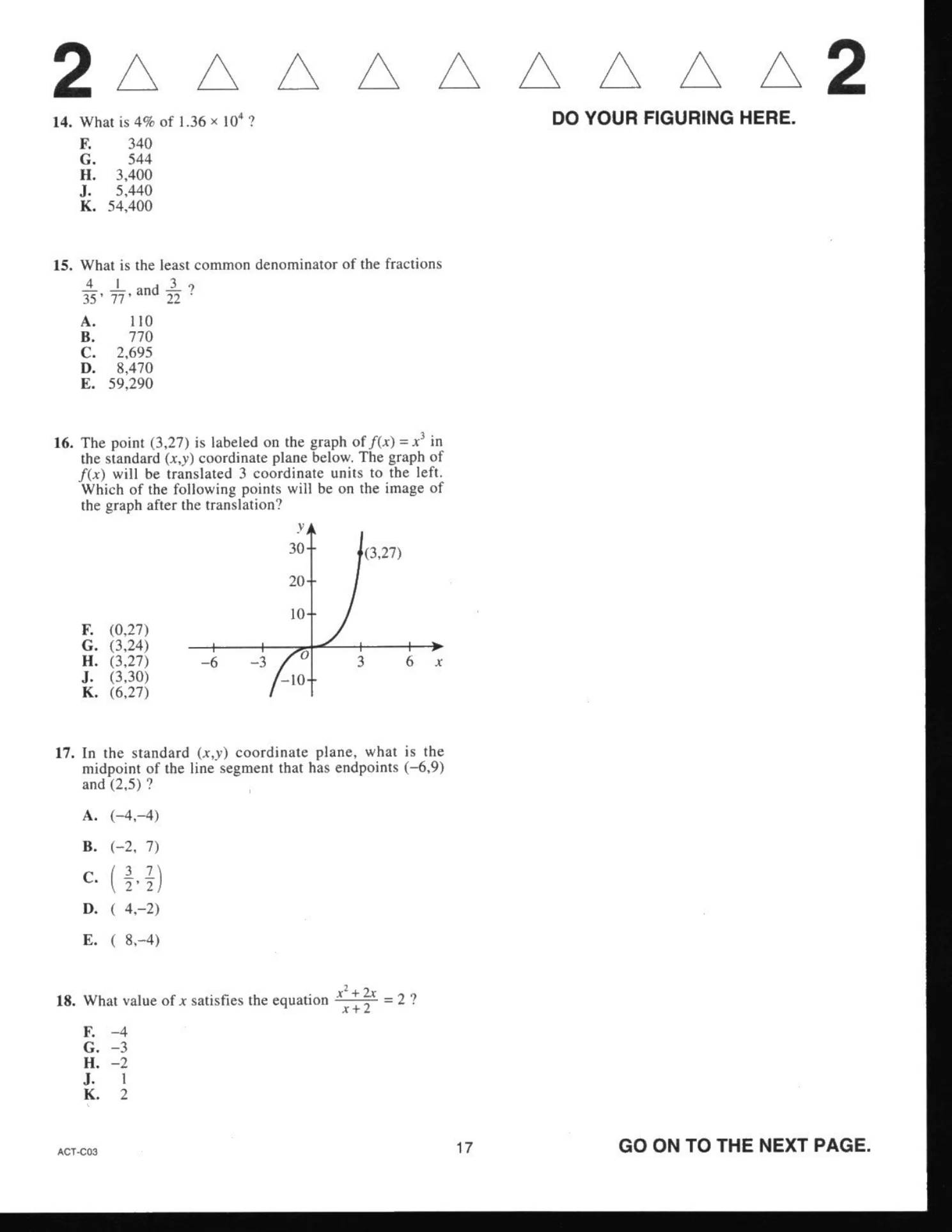 Source page for act-december-2019-form-c03-math-014