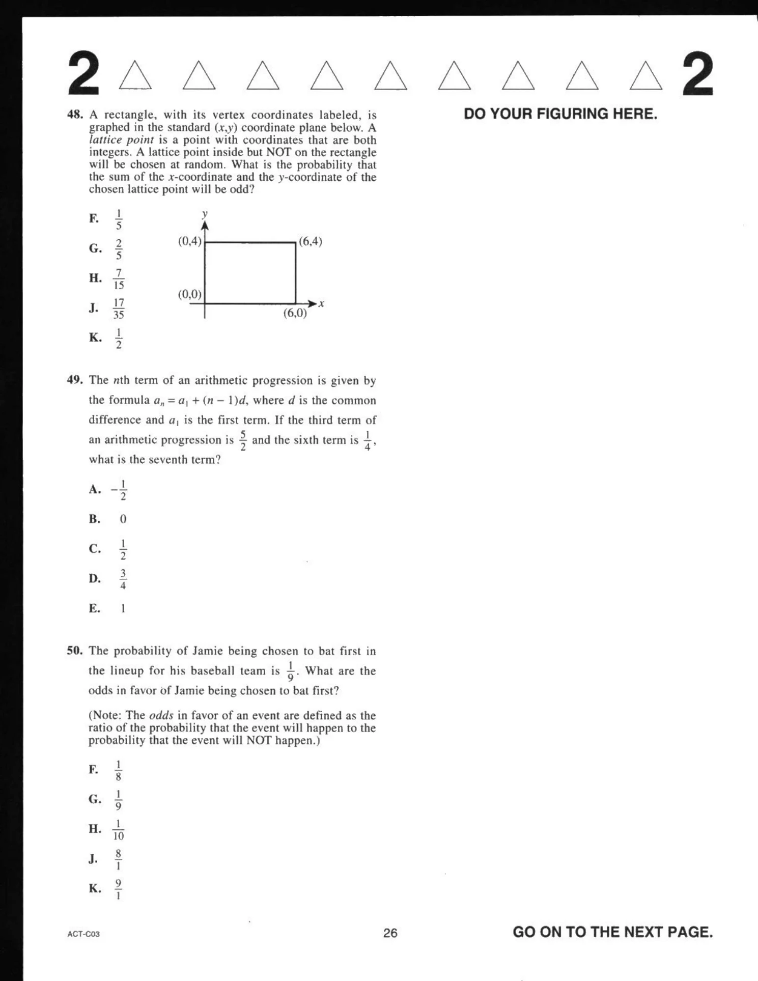 Source page for act-december-2019-form-c03-math-048