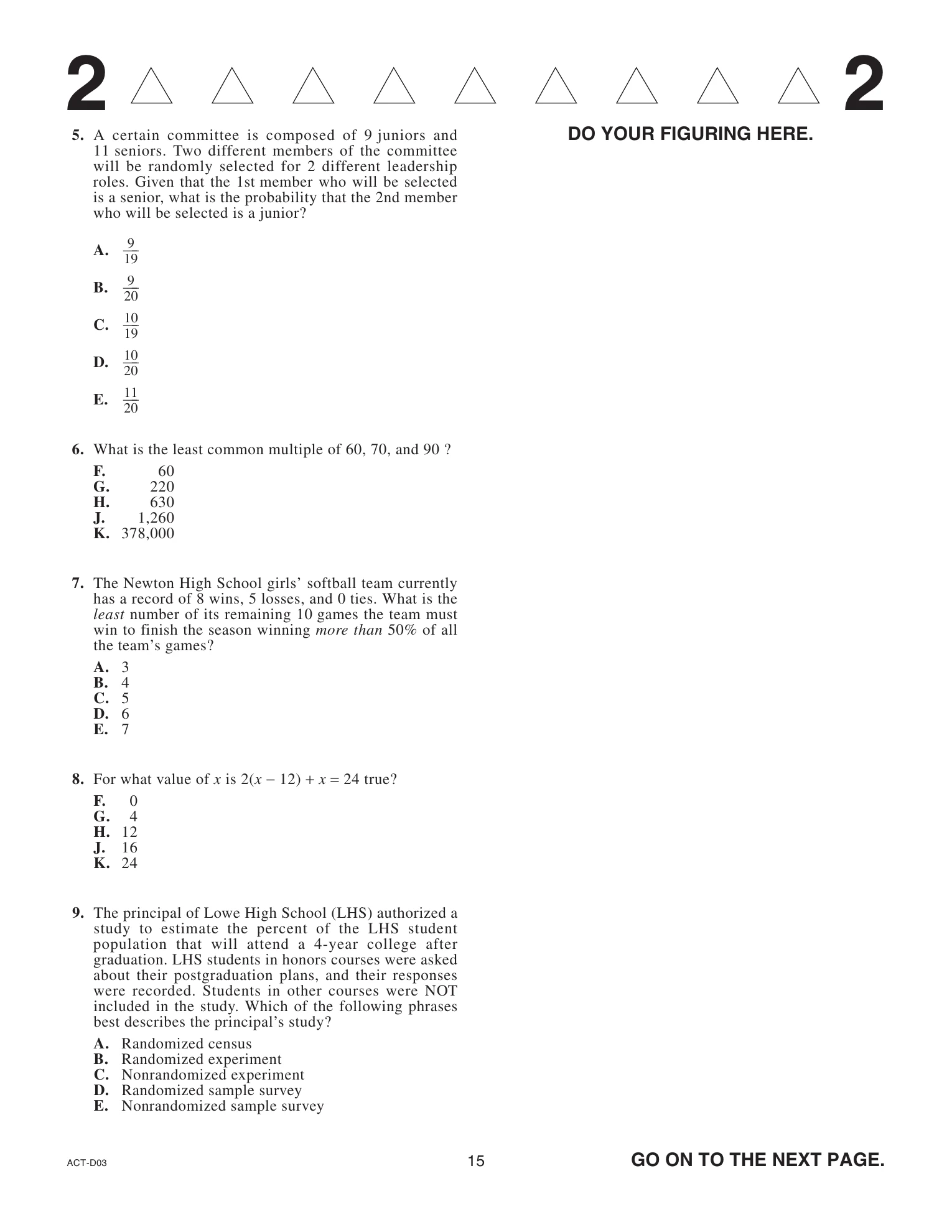 Source page for act-december-2020-form-d03-math-005