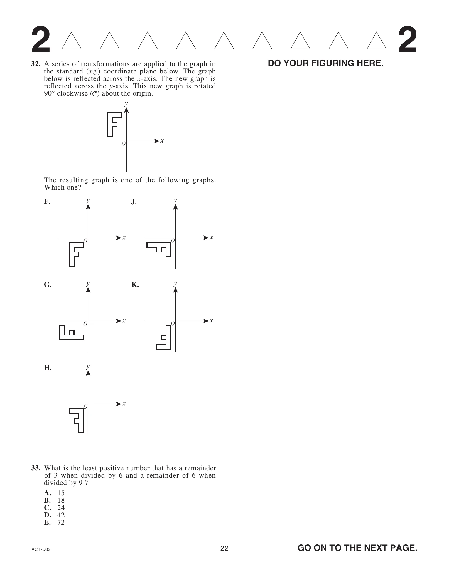 Source page for act-december-2020-form-d03-math-032