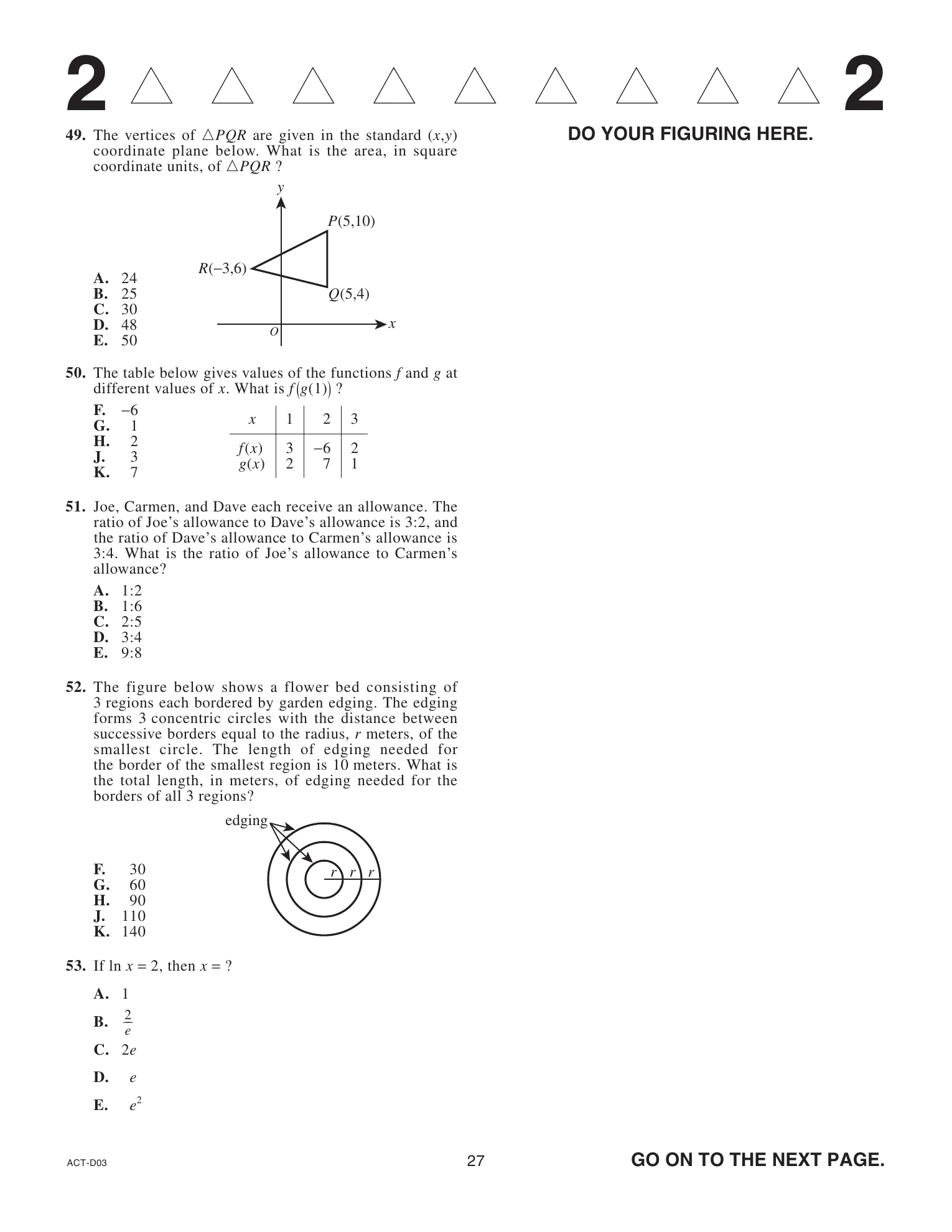 Source page for act-december-2020-form-d03-math-053