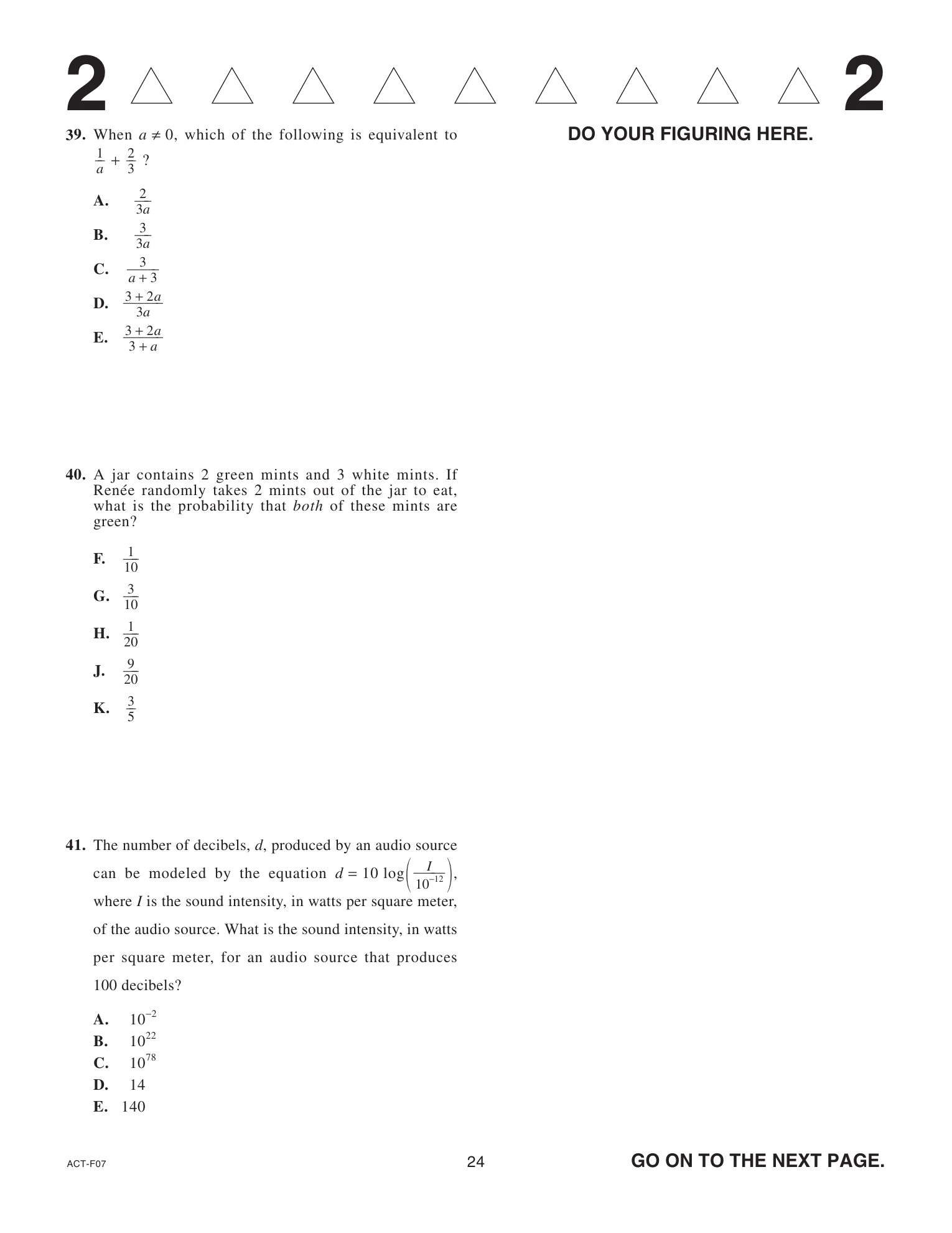 Source page for act-december-2022-form-f07-math-039