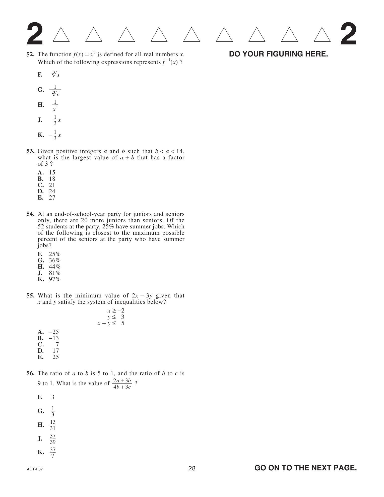 Source page for act-december-2022-form-f07-math-056