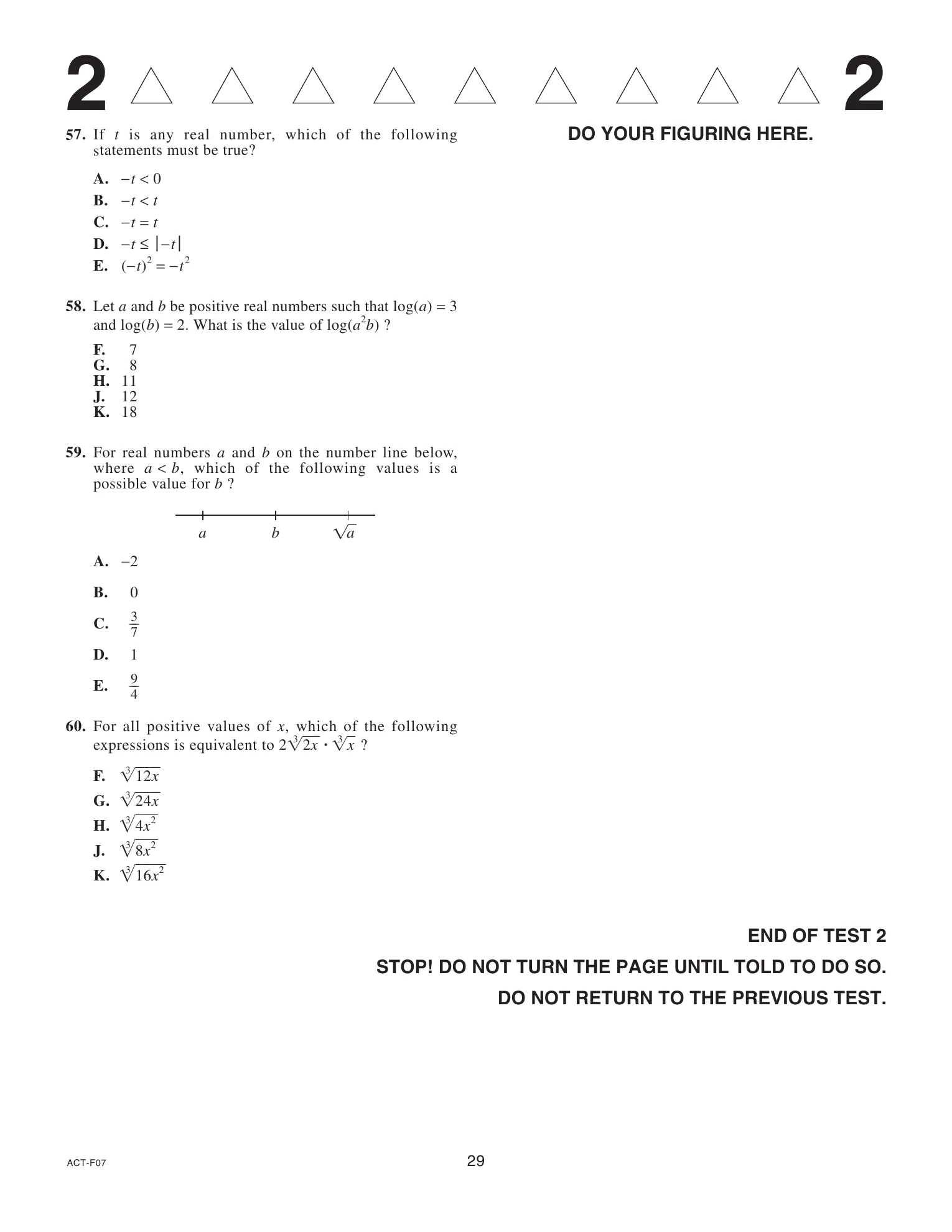 Source page for act-december-2022-form-f07-math-059