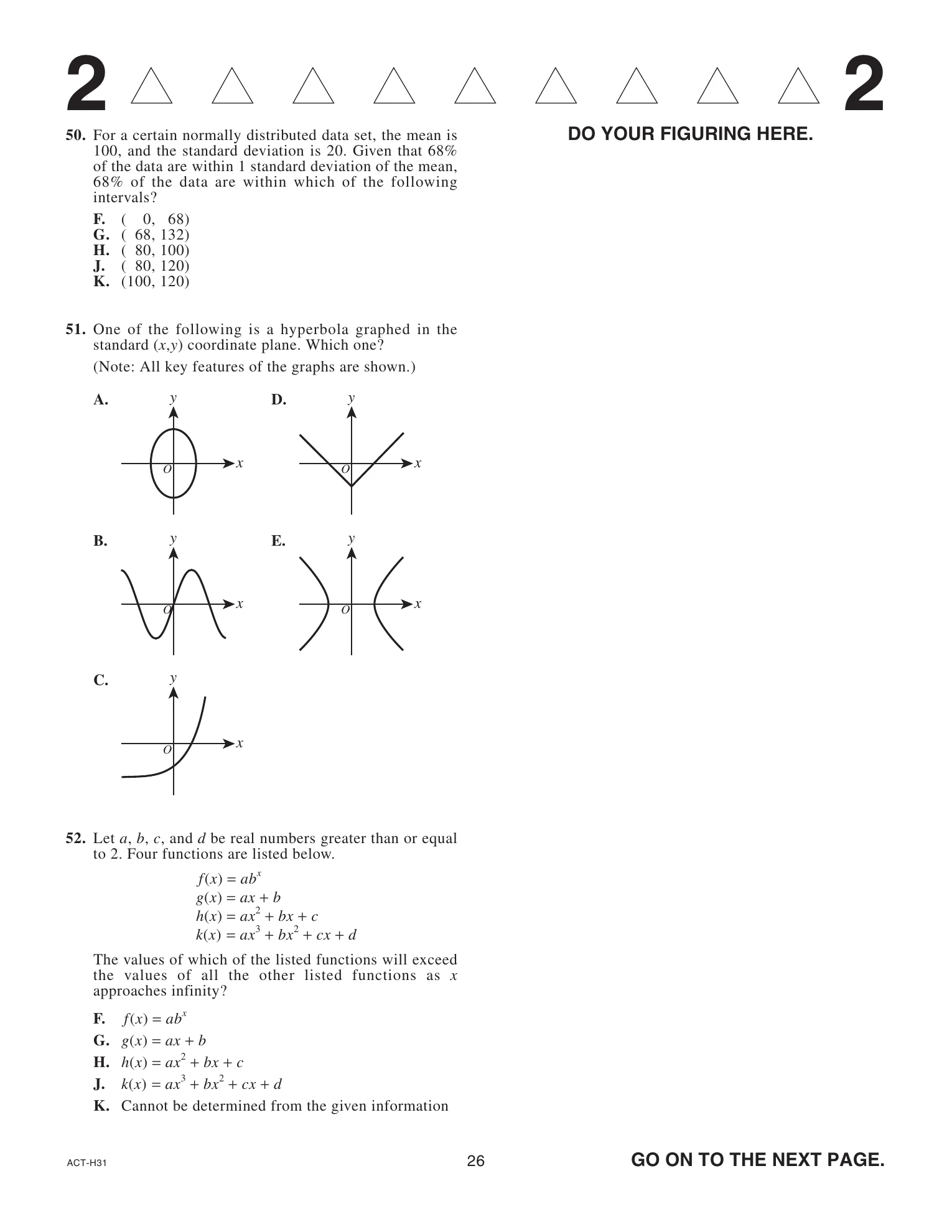 Source page for act-december-2024-form-h31-math-051
