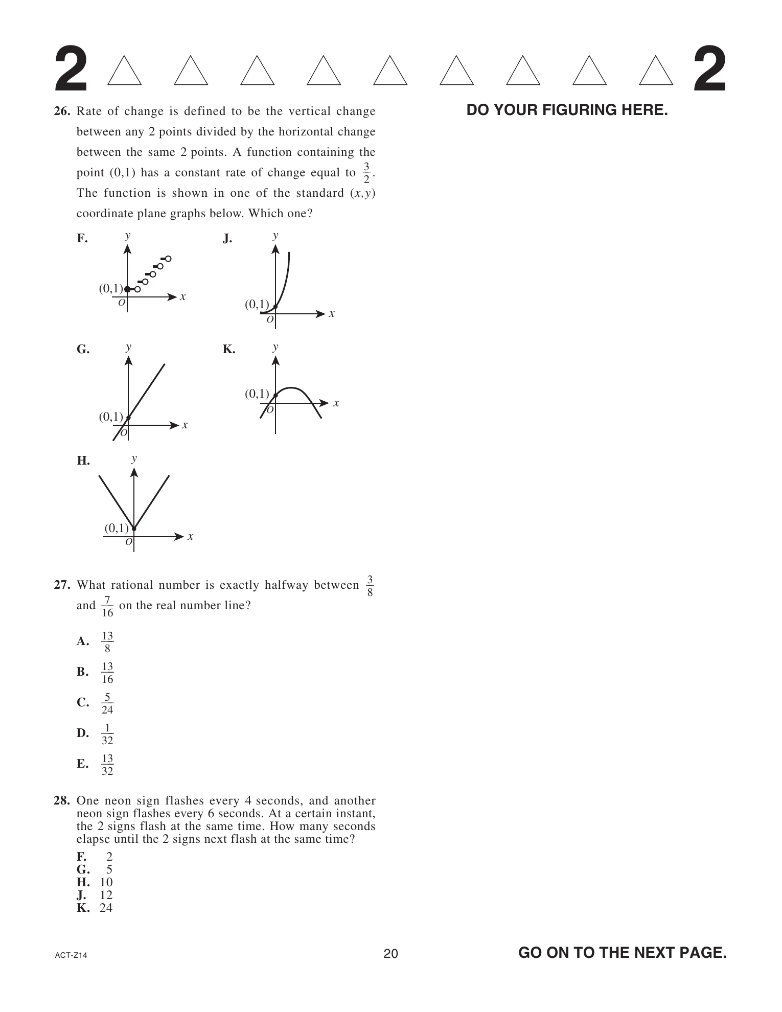 Source page for act-february-2025-form-z14-math-026