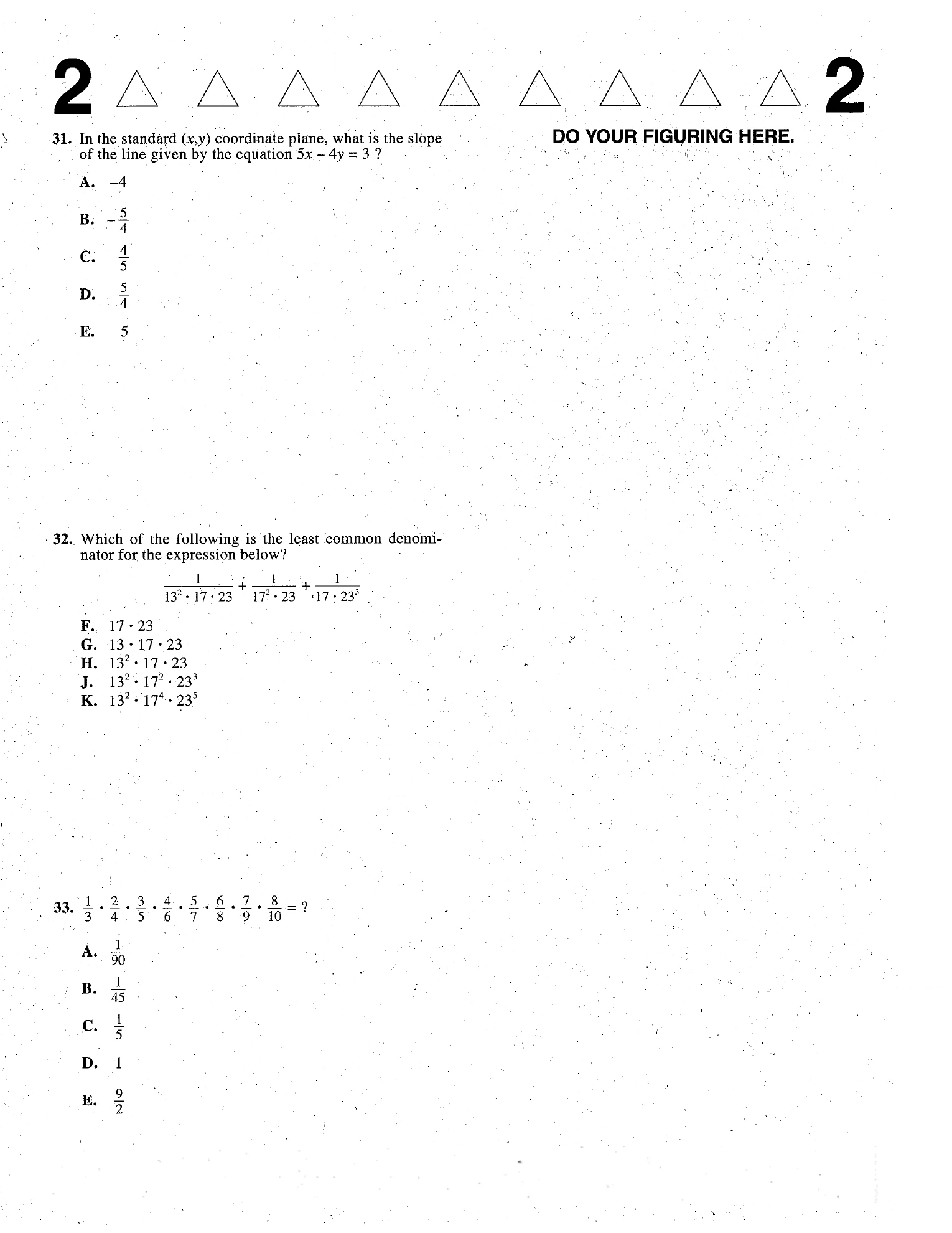 Source page for act-january-2002-form-55c-math-031