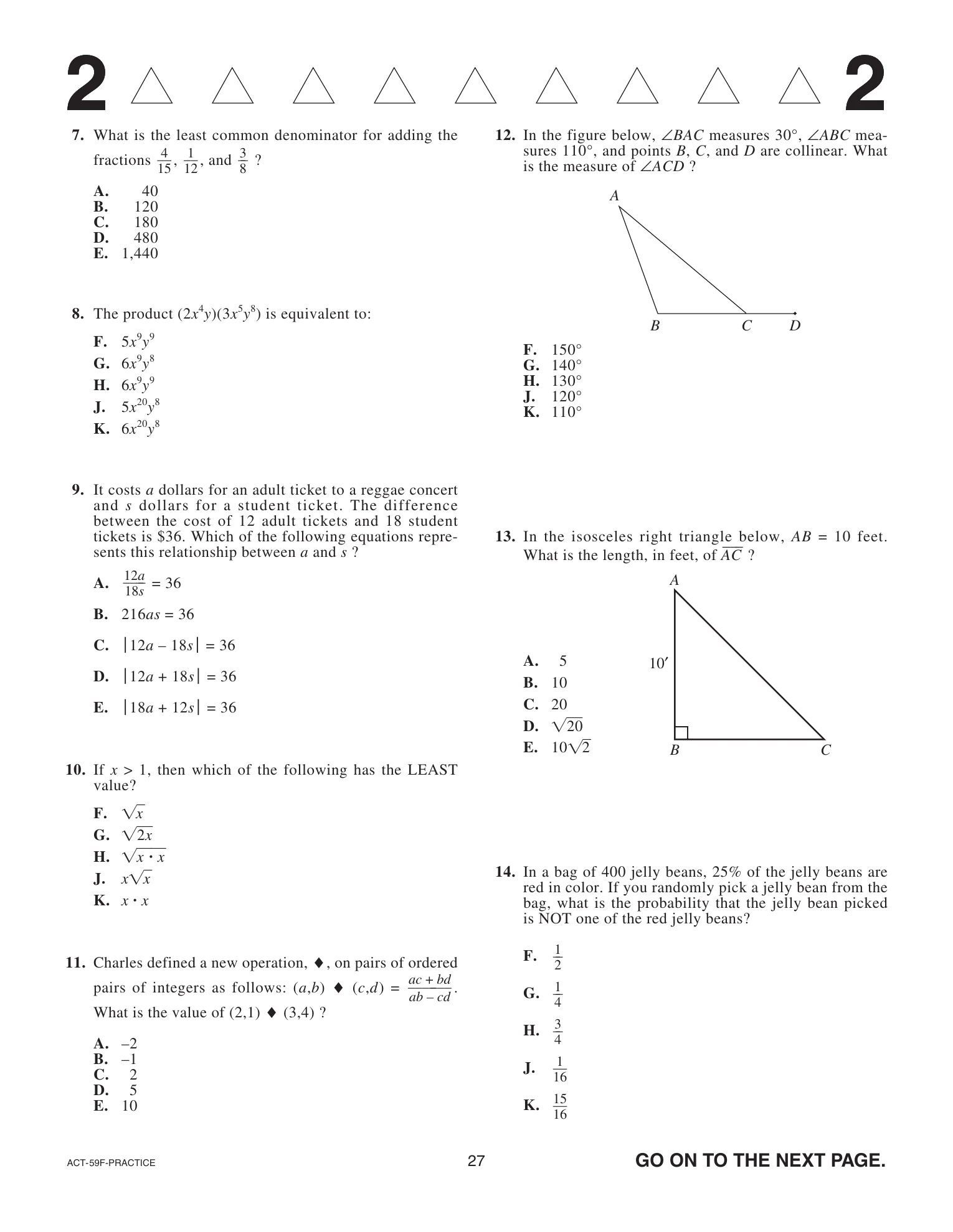 Source page for act-january-2003-form-59f-math-014