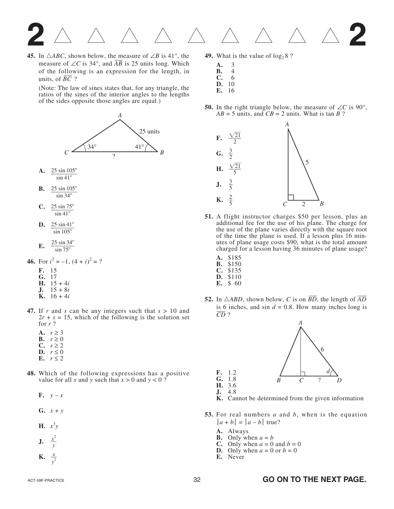 Source page for act-january-2003-form-59f-math-048