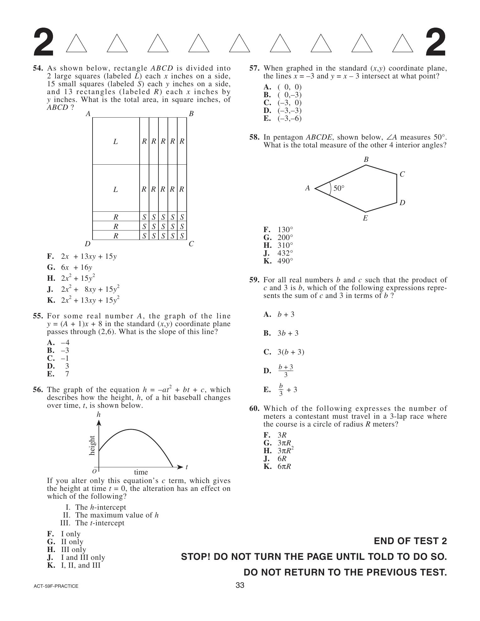 Source page for act-january-2003-form-59f-math-059