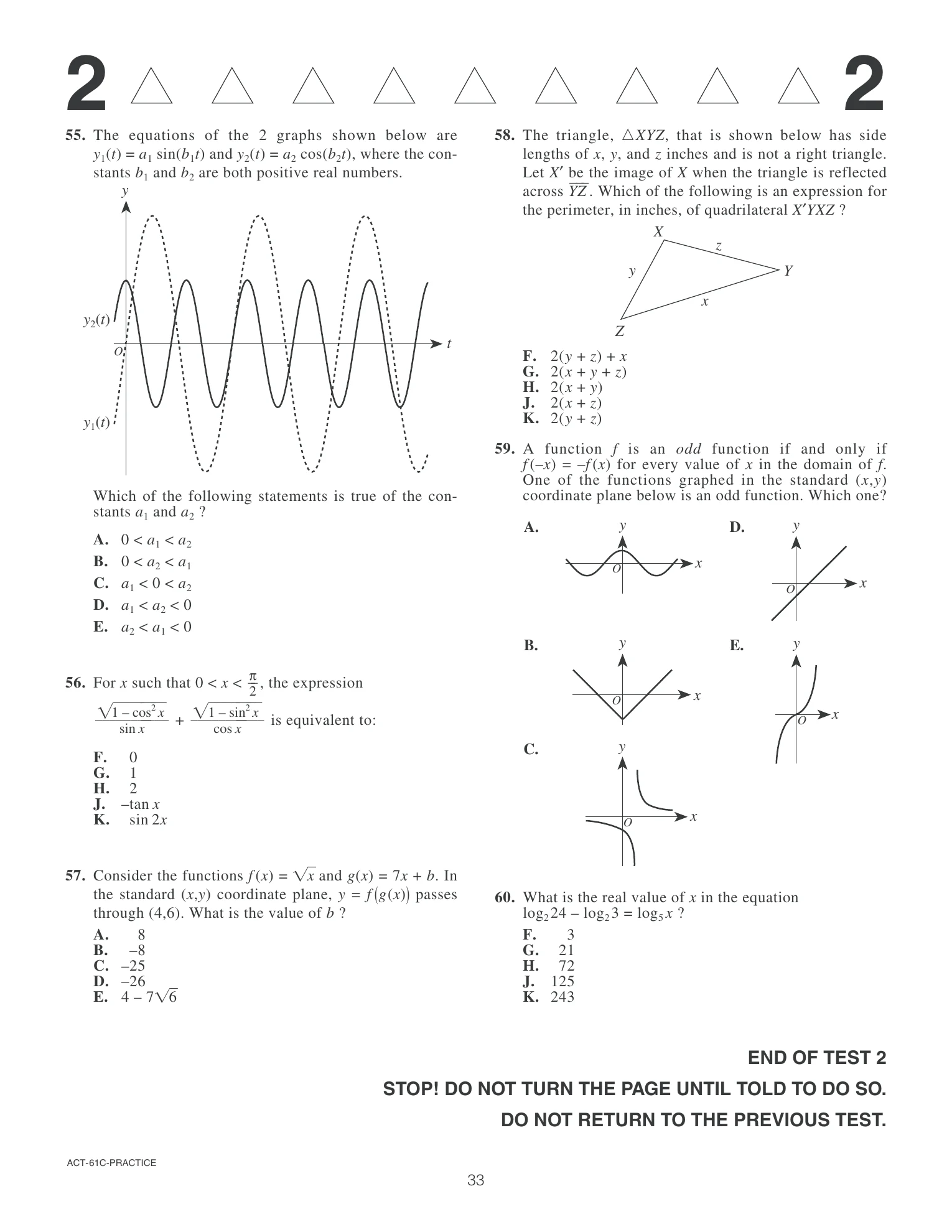 Source page for act-january-2006-form-61c-math-059