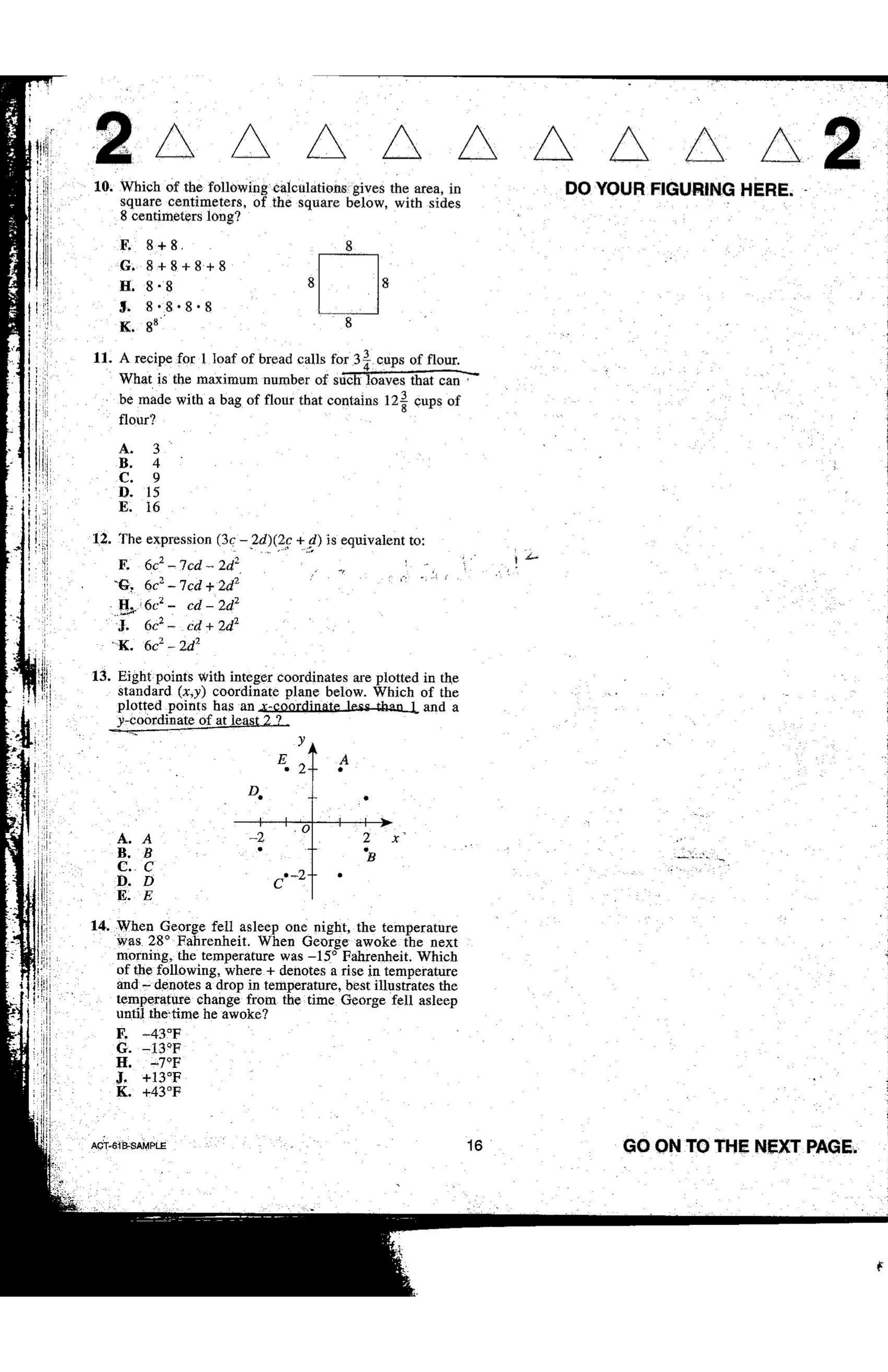 Source page for act-january-2008-form-61b-math-010