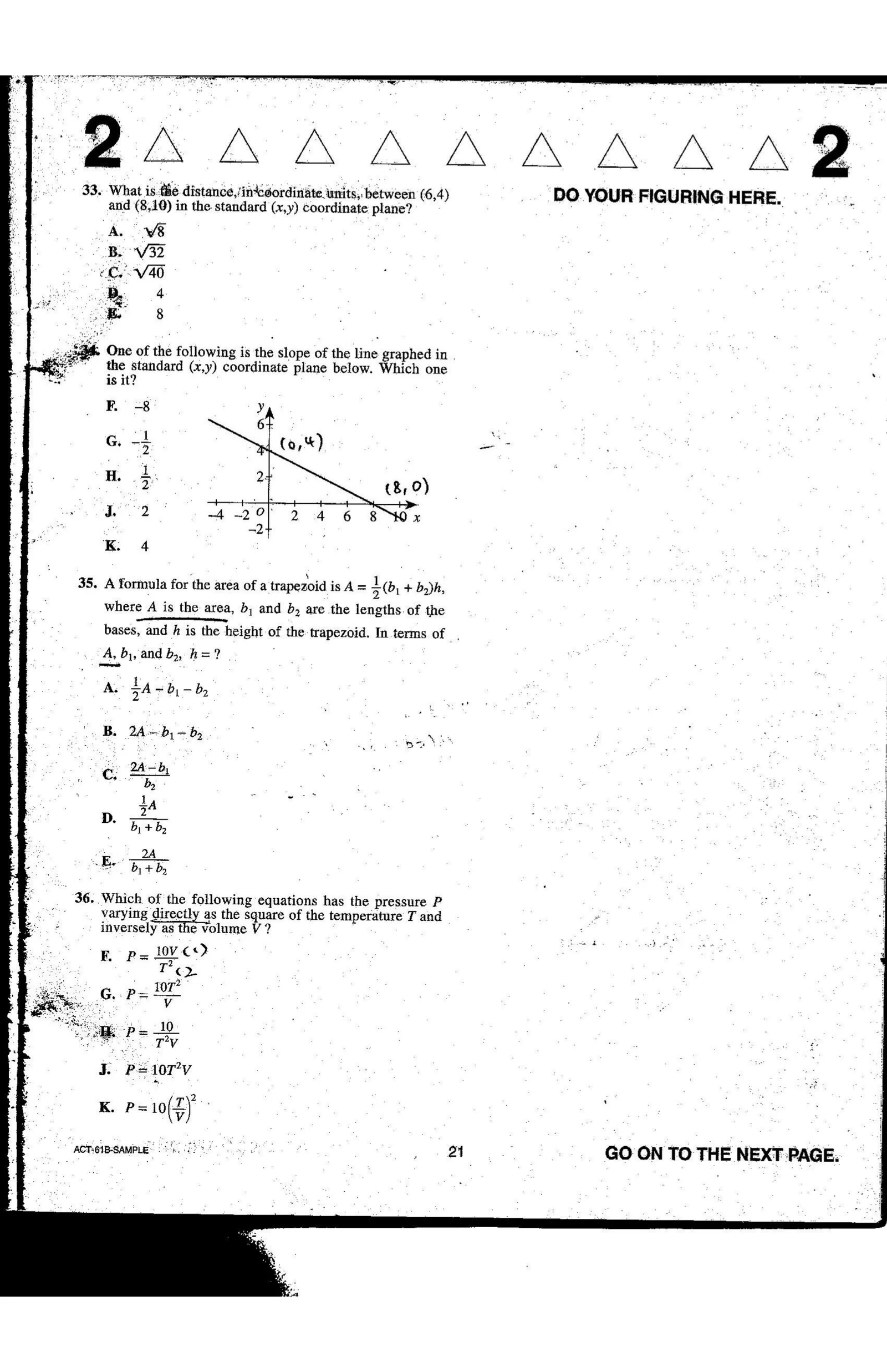 Source page for act-january-2008-form-61b-math-033