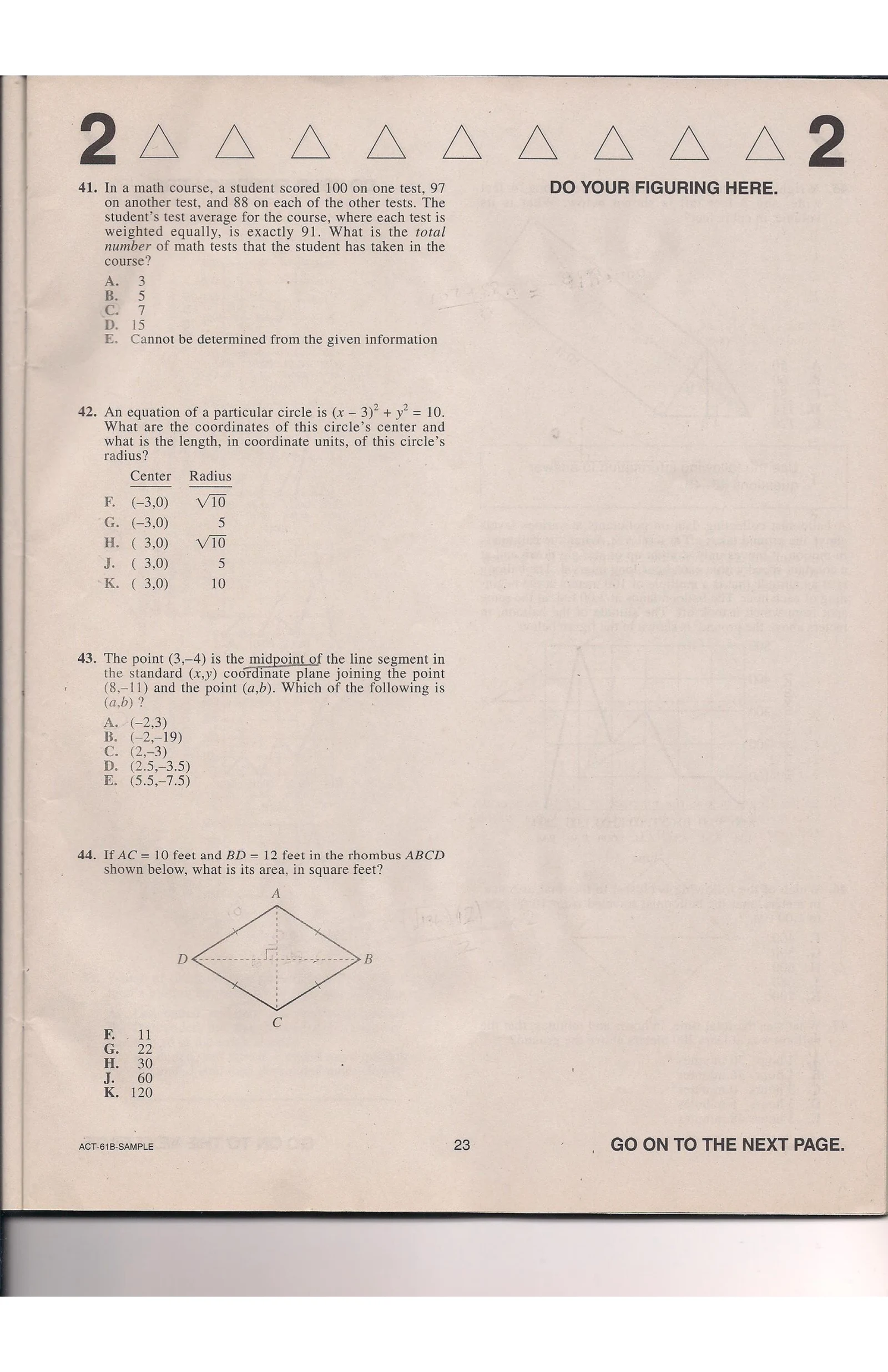 Source page for act-january-2008-form-61b-math-041