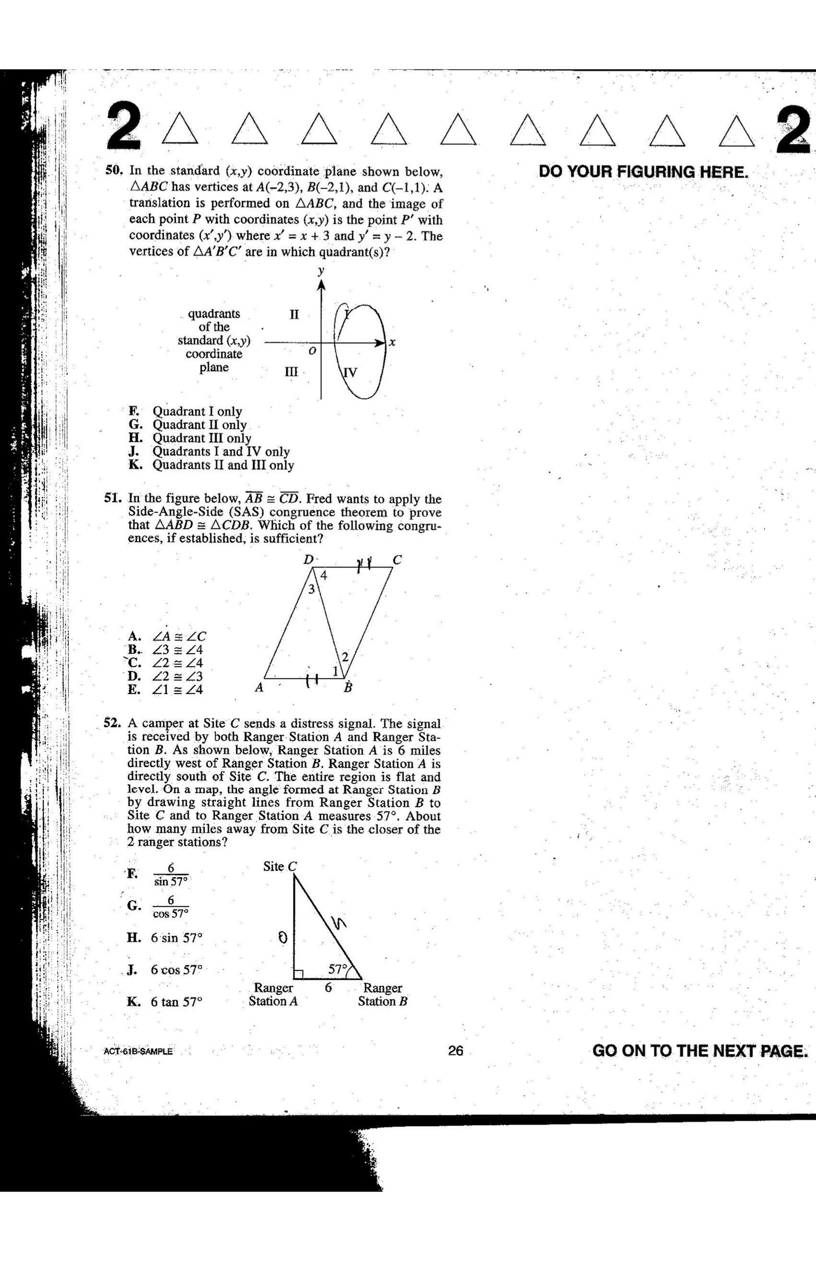 Source page for act-january-2008-form-61b-math-052