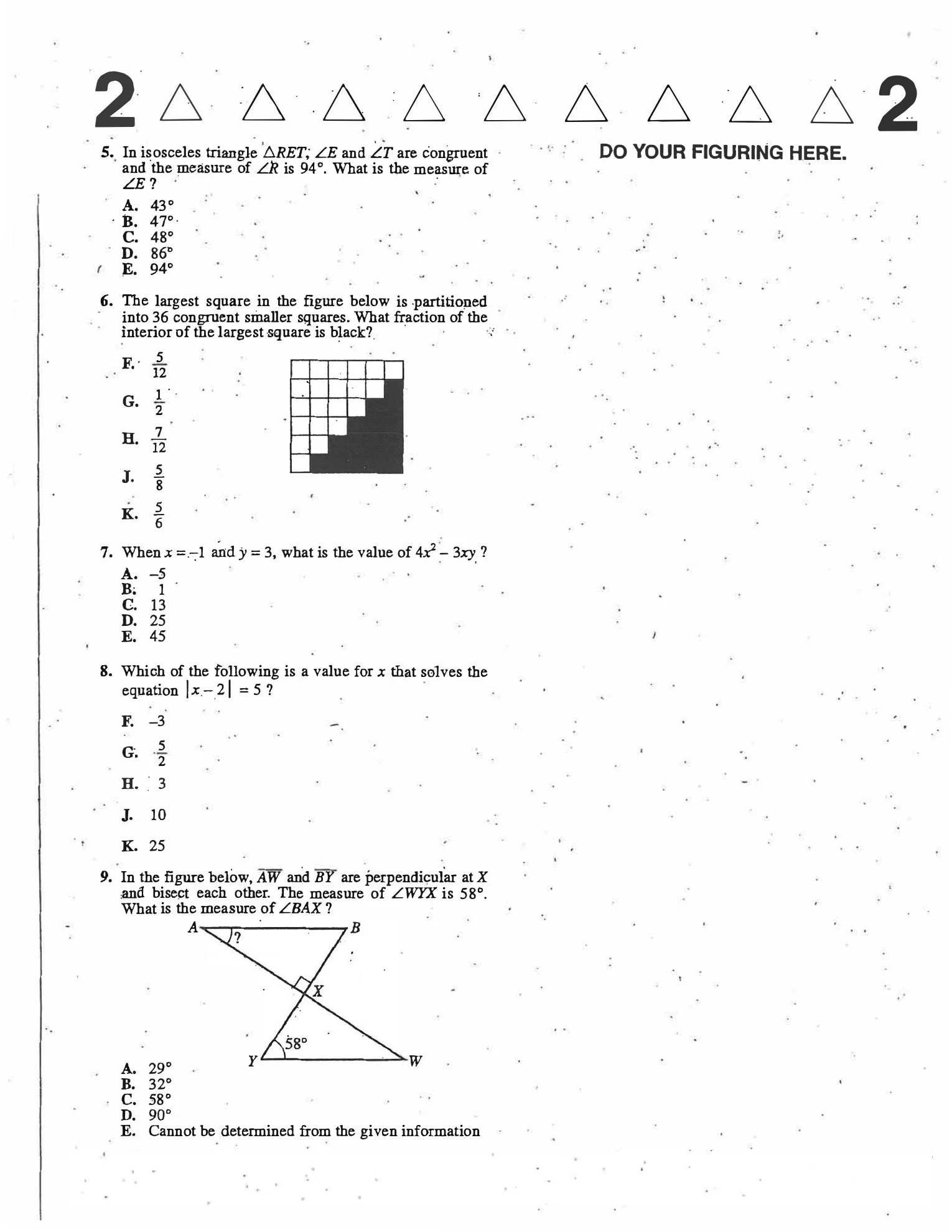 Source page for act-january-2009-form-61f-math-006