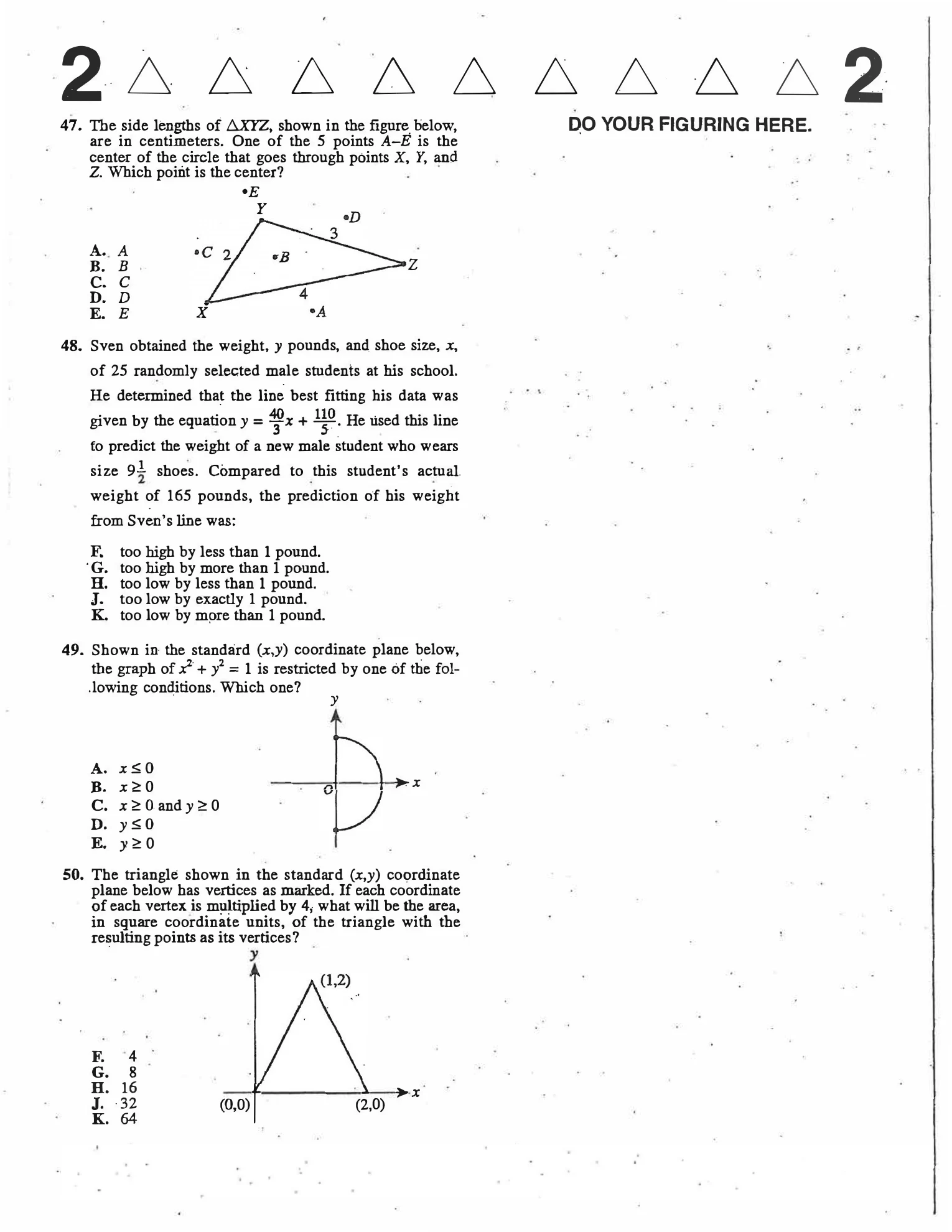 Source page for act-january-2009-form-61f-math-047