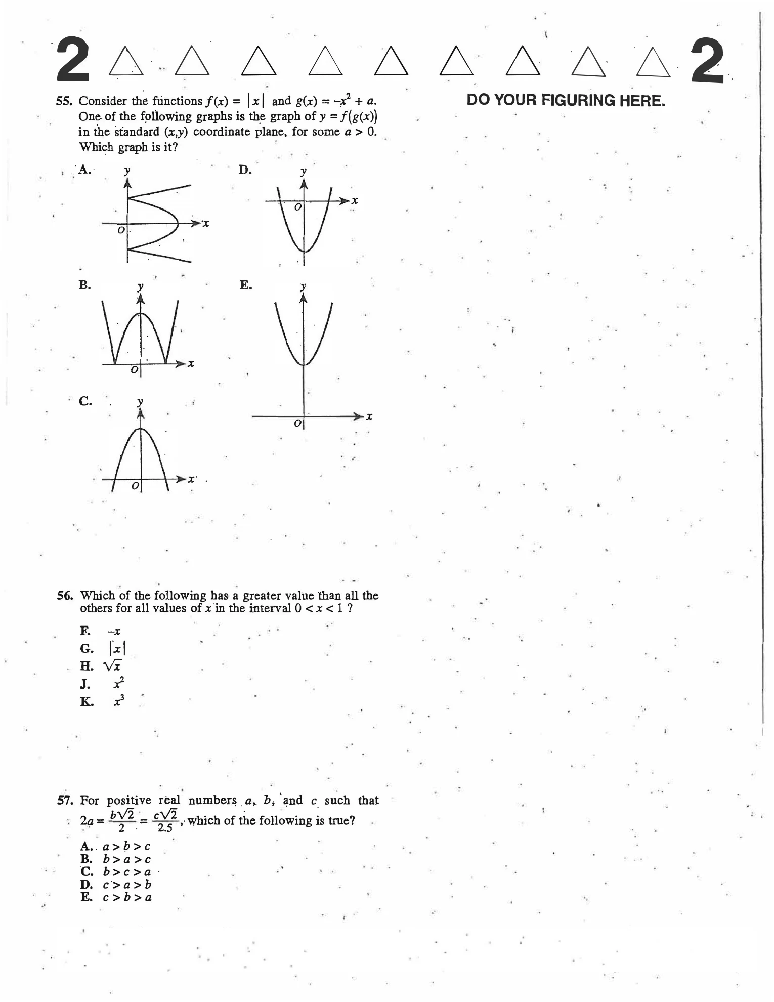 Source page for act-january-2009-form-61f-math-055