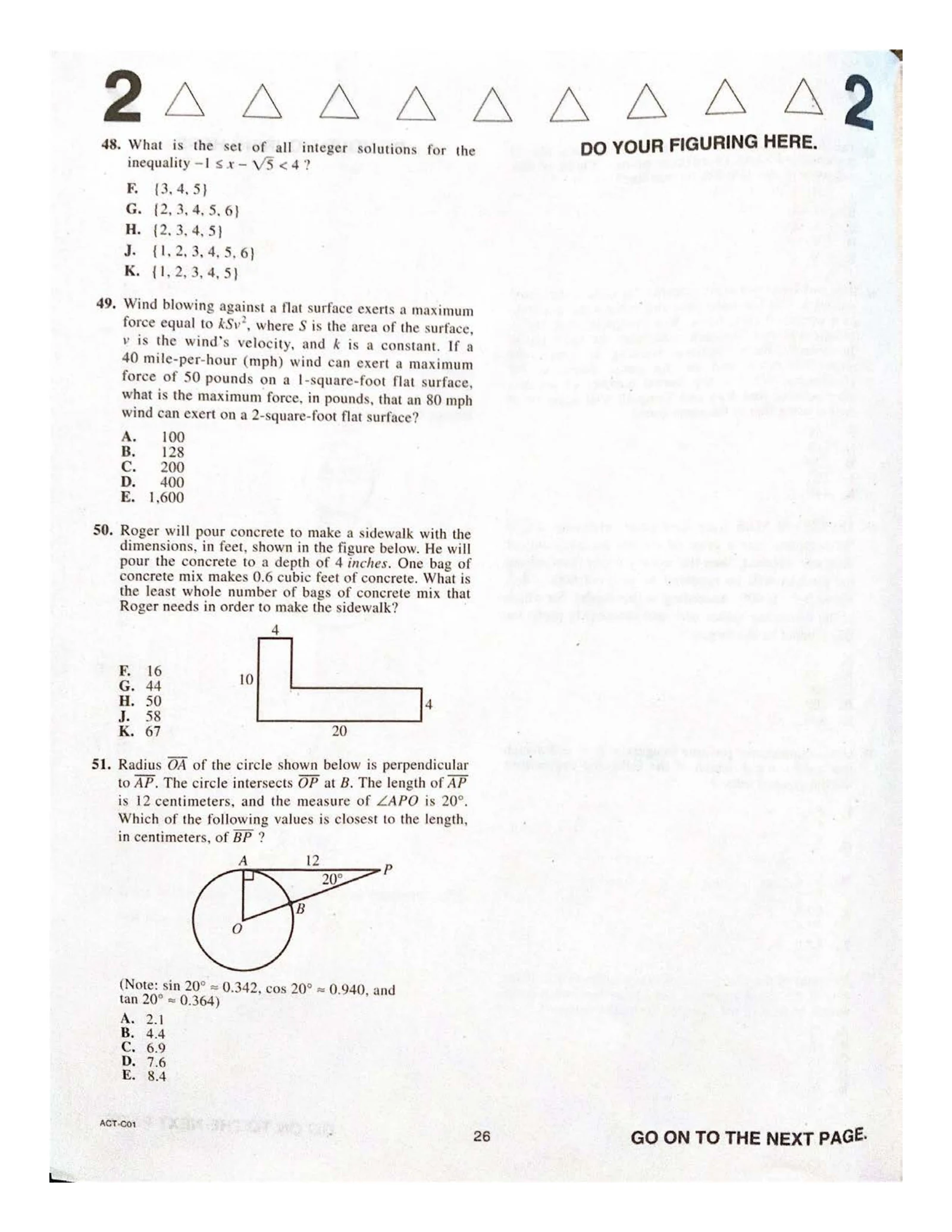 Source page for act-july-2020-form-c01-math-049