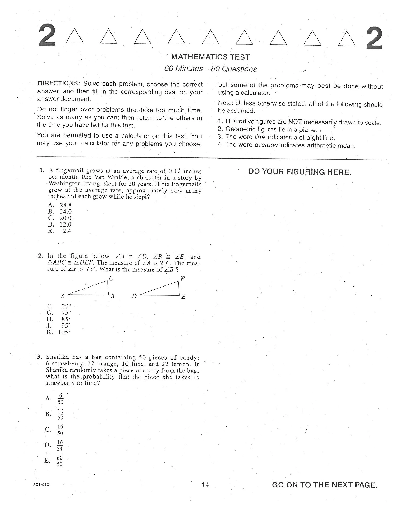 Source page for act-june-2005-form-61d-math-002