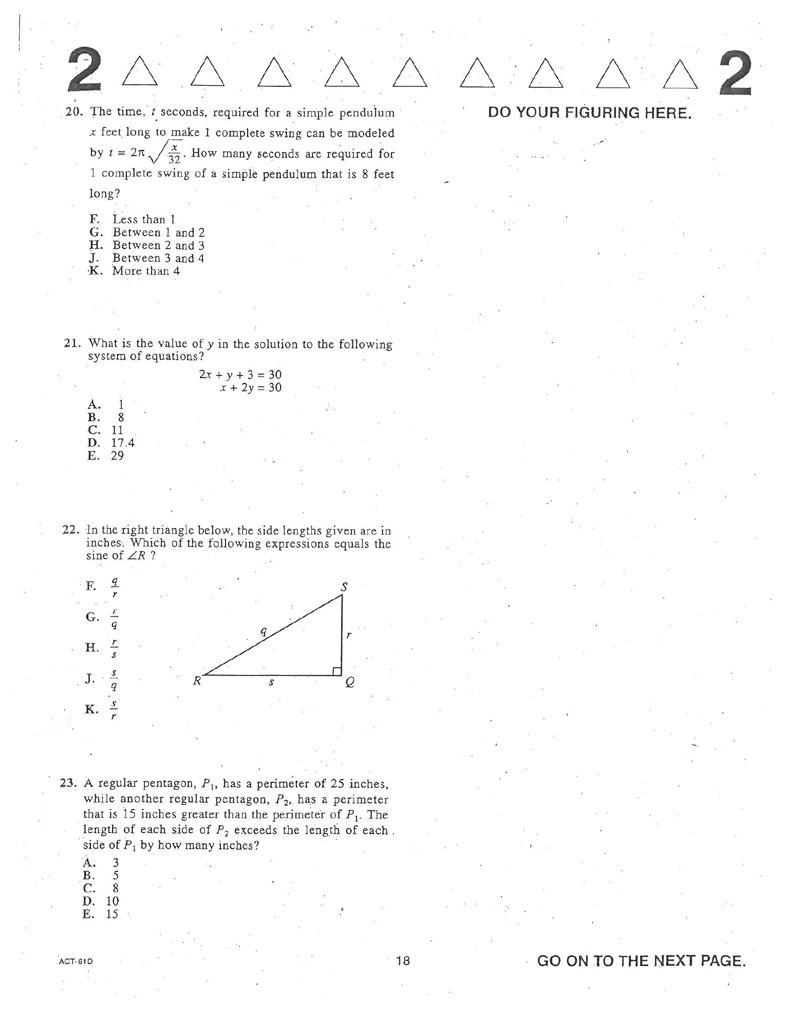 Source page for act-june-2005-form-61d-math-021
