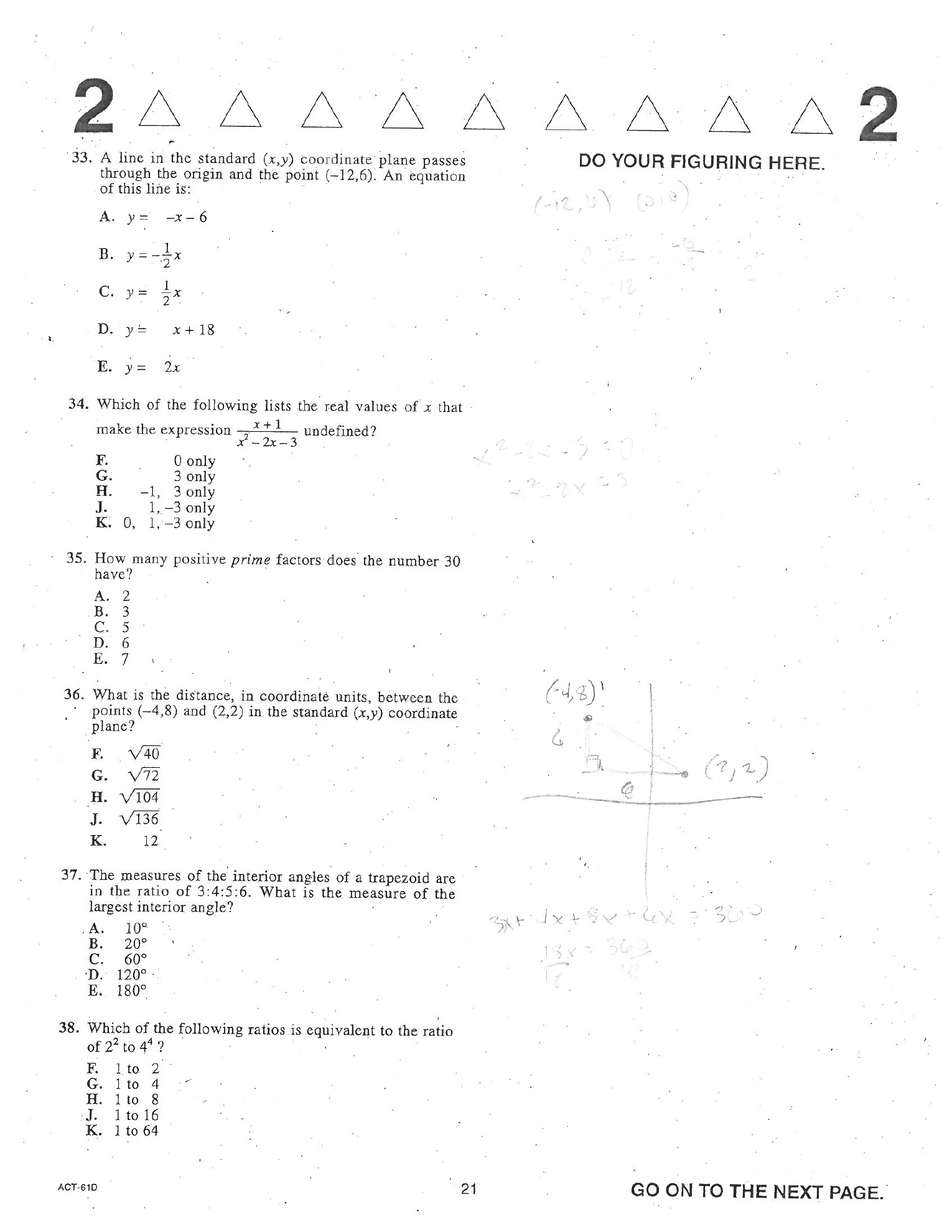 Source page for act-june-2005-form-61d-math-033