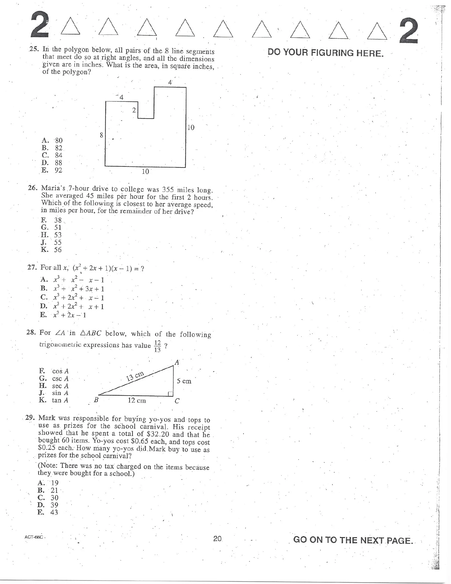 Source page for act-june-2008-form-66c-math-027