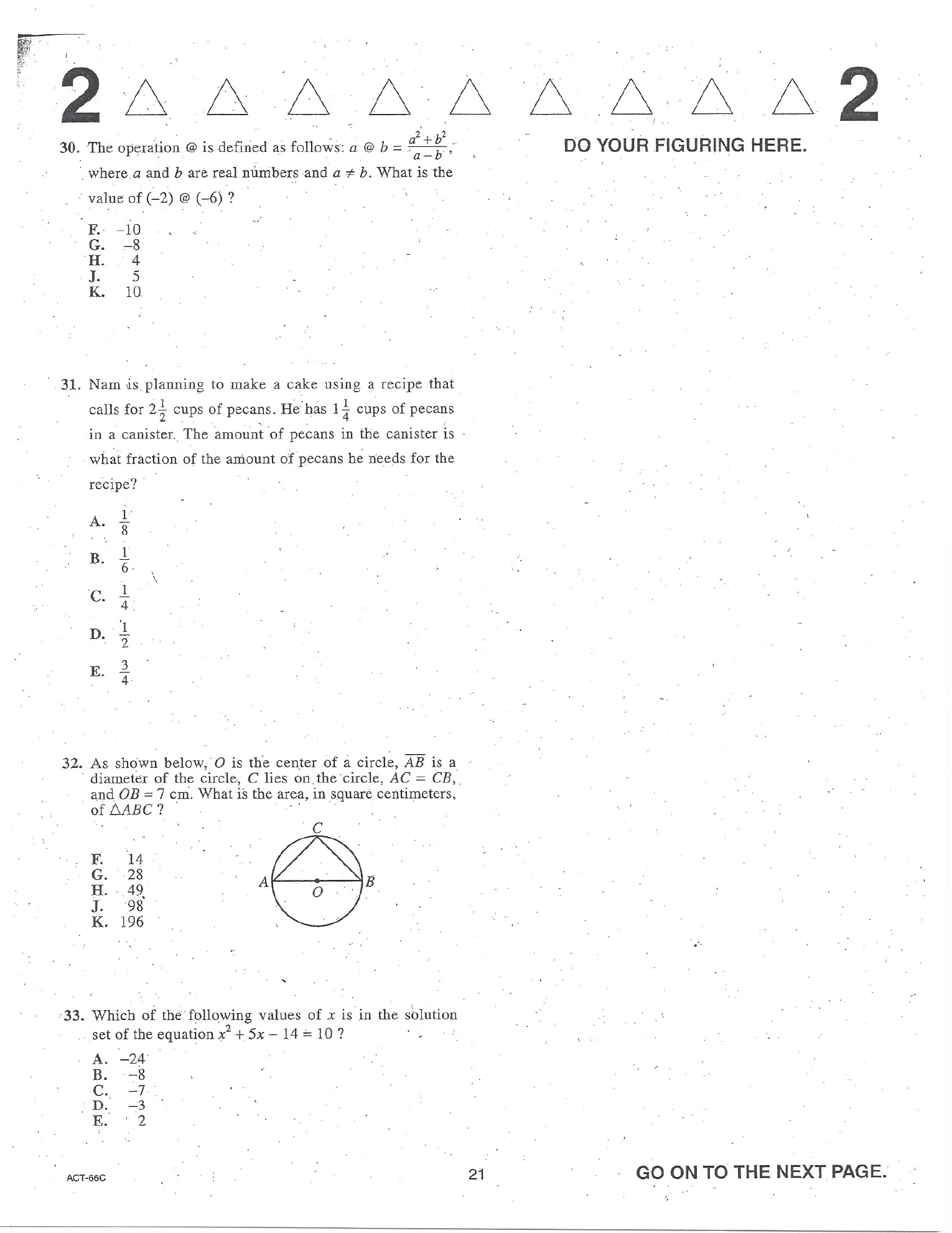 Source page for act-june-2008-form-66c-math-030