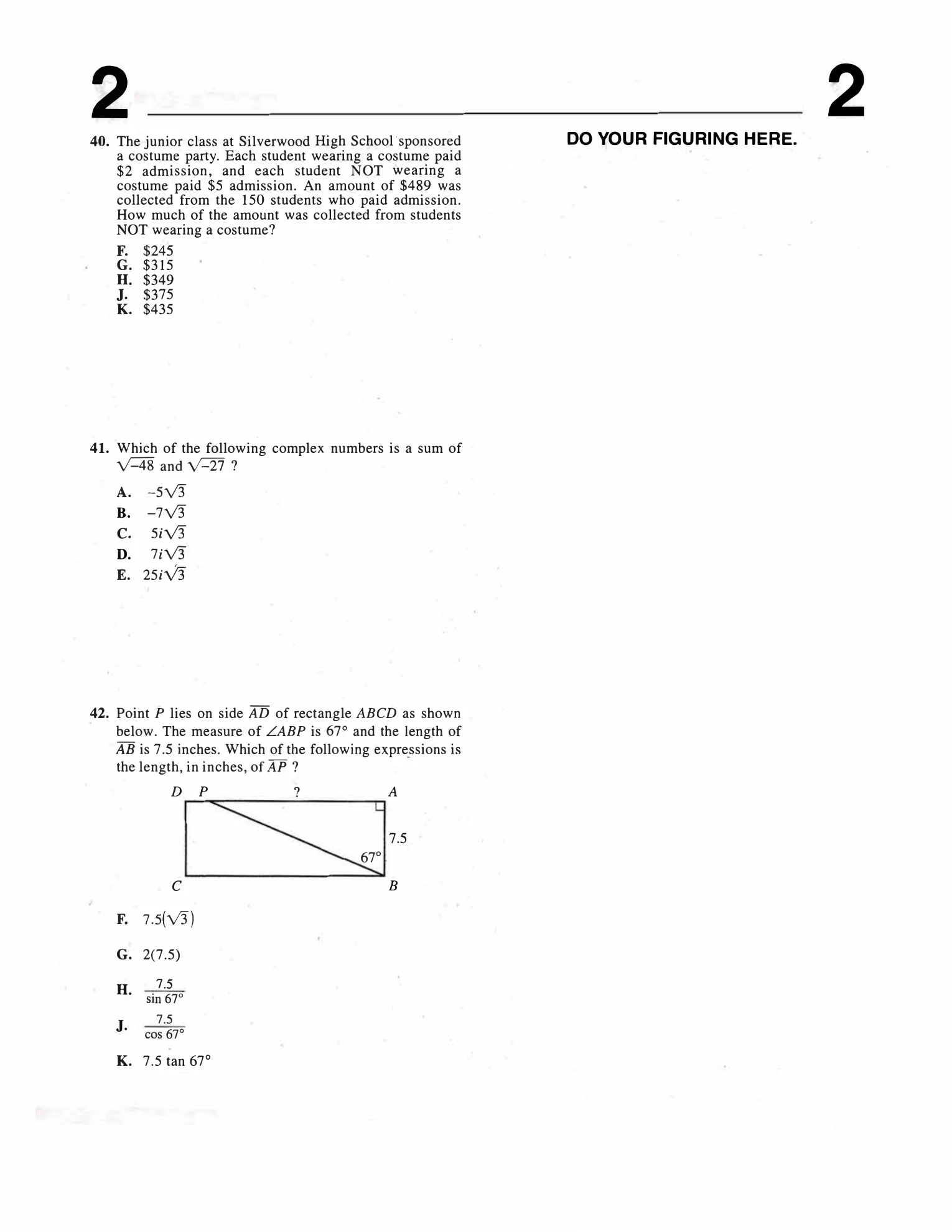 Source page for act-june-2011-form-69f-math-042