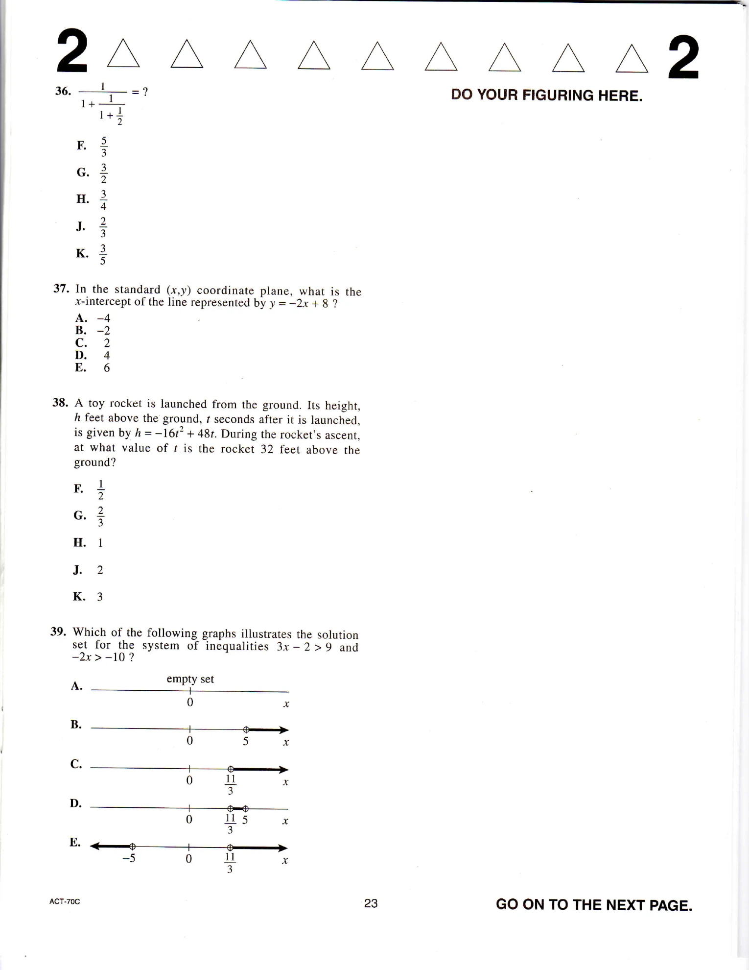 Source page for act-june-2012-form-70c-math-037