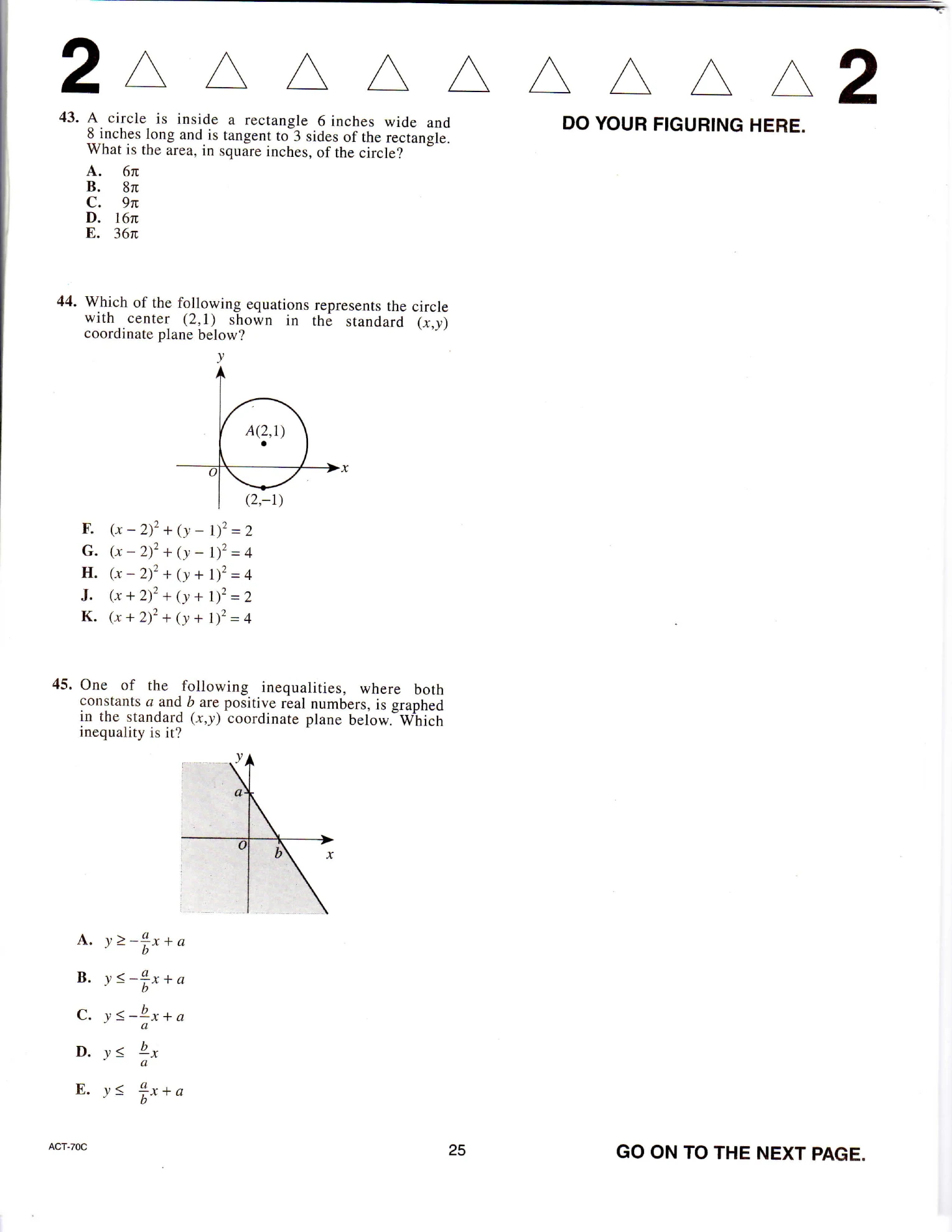 Source page for act-june-2012-form-70c-math-043