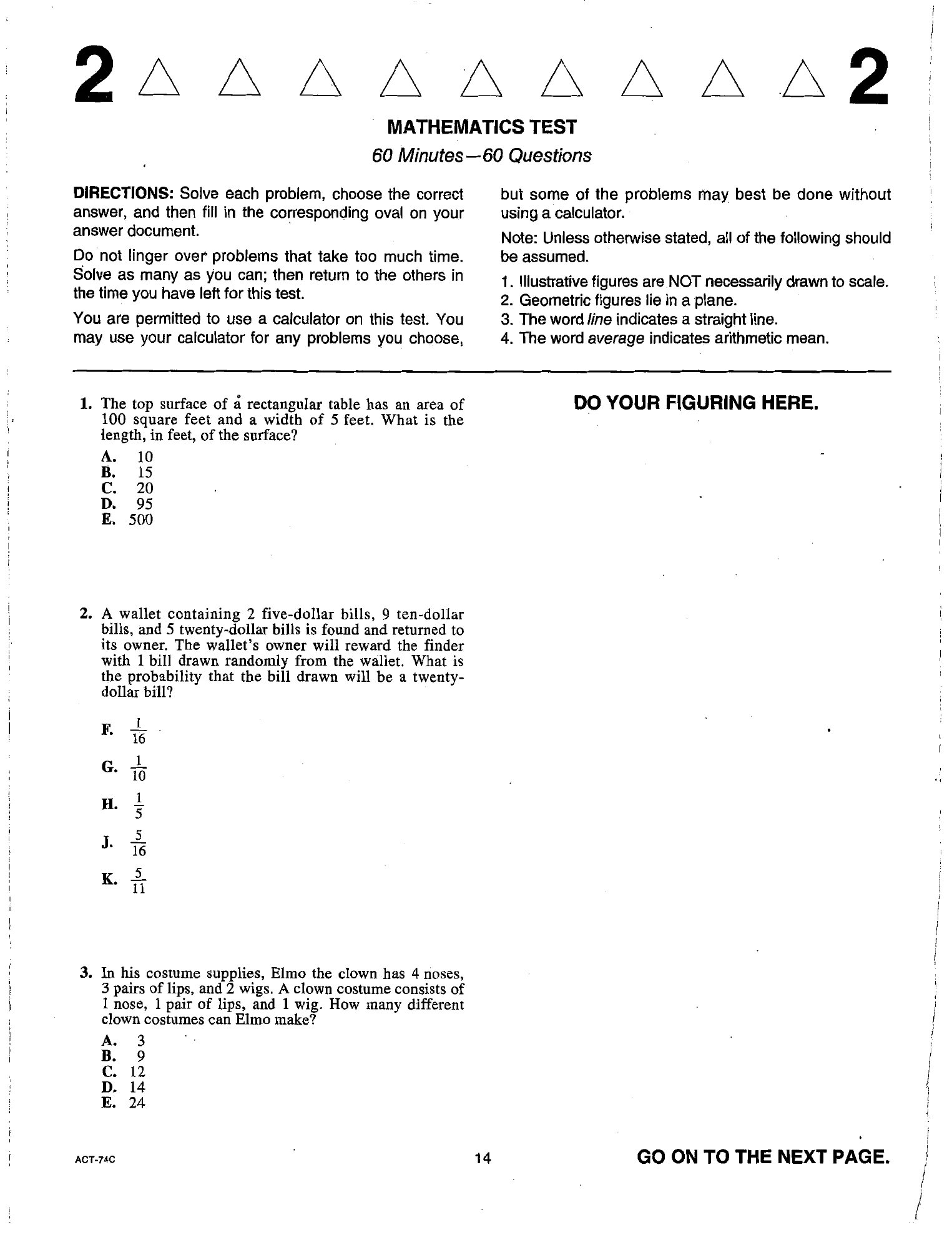 Source page for act-june-2017-form-74c-math-001