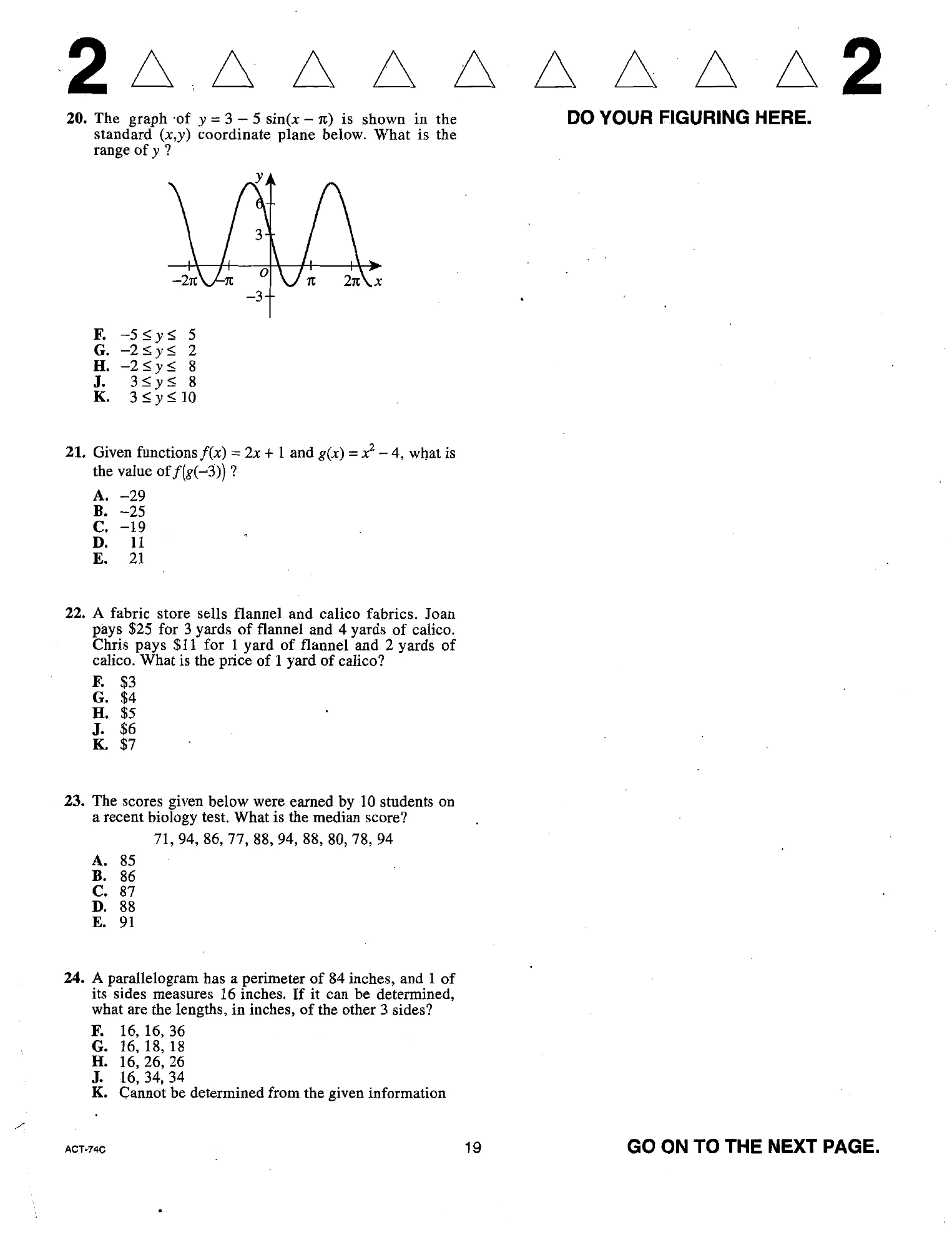 Source page for act-june-2017-form-74c-math-020