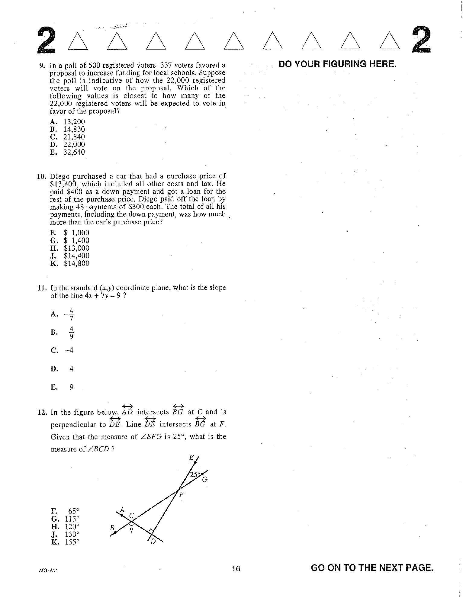 Source page for act-june-2018-form-a11-math-011