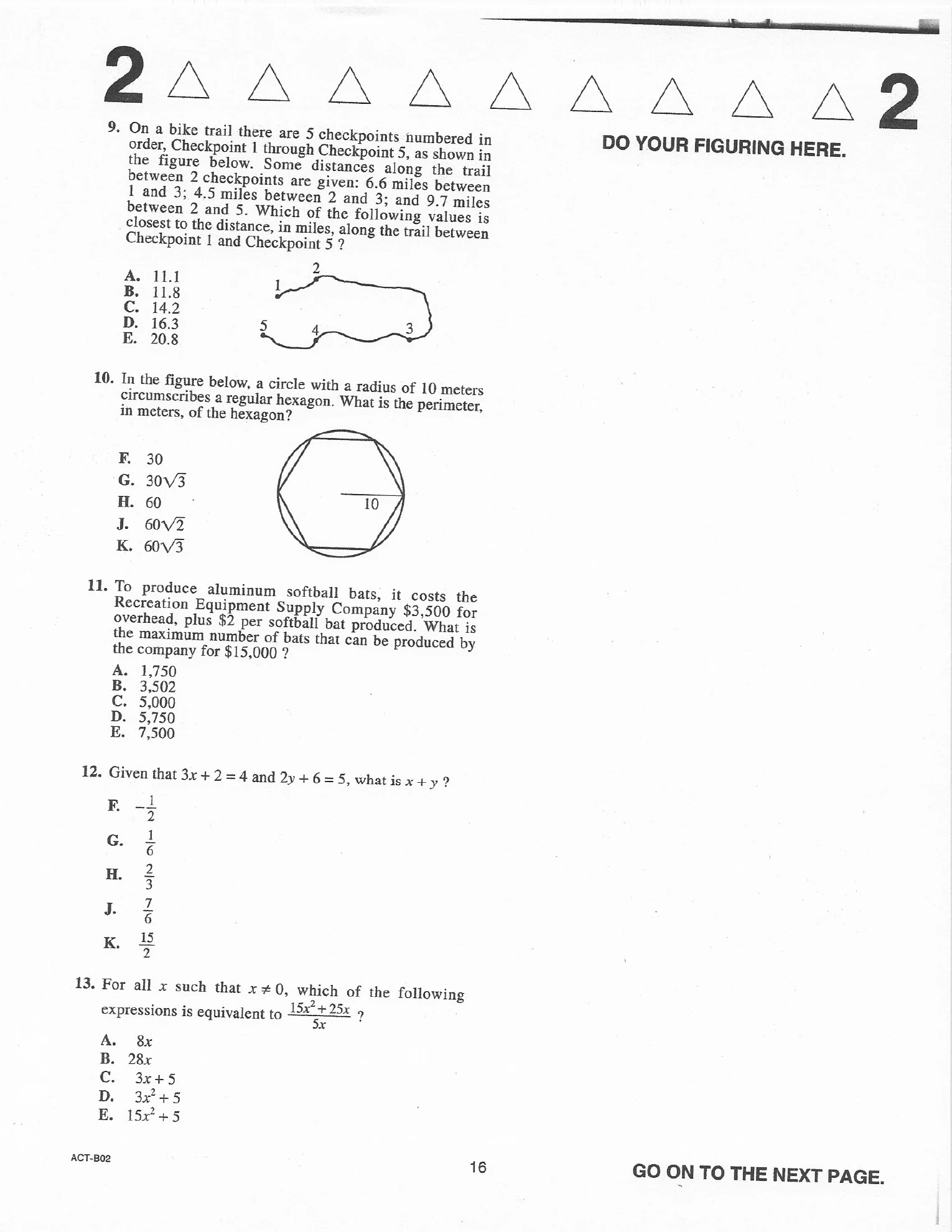 Source page for act-june-2019-form-b02-math-012