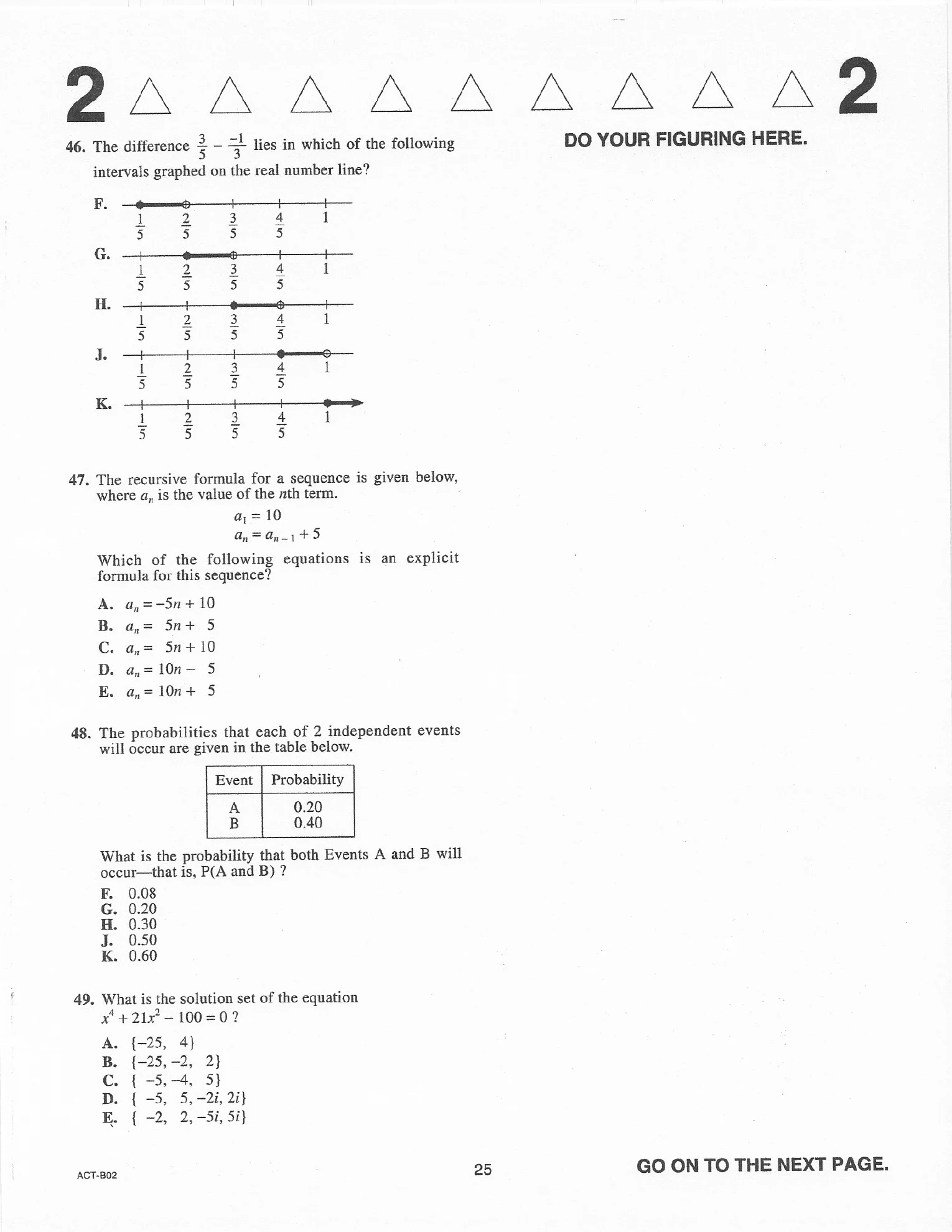 Source page for act-june-2019-form-b02-math-046
