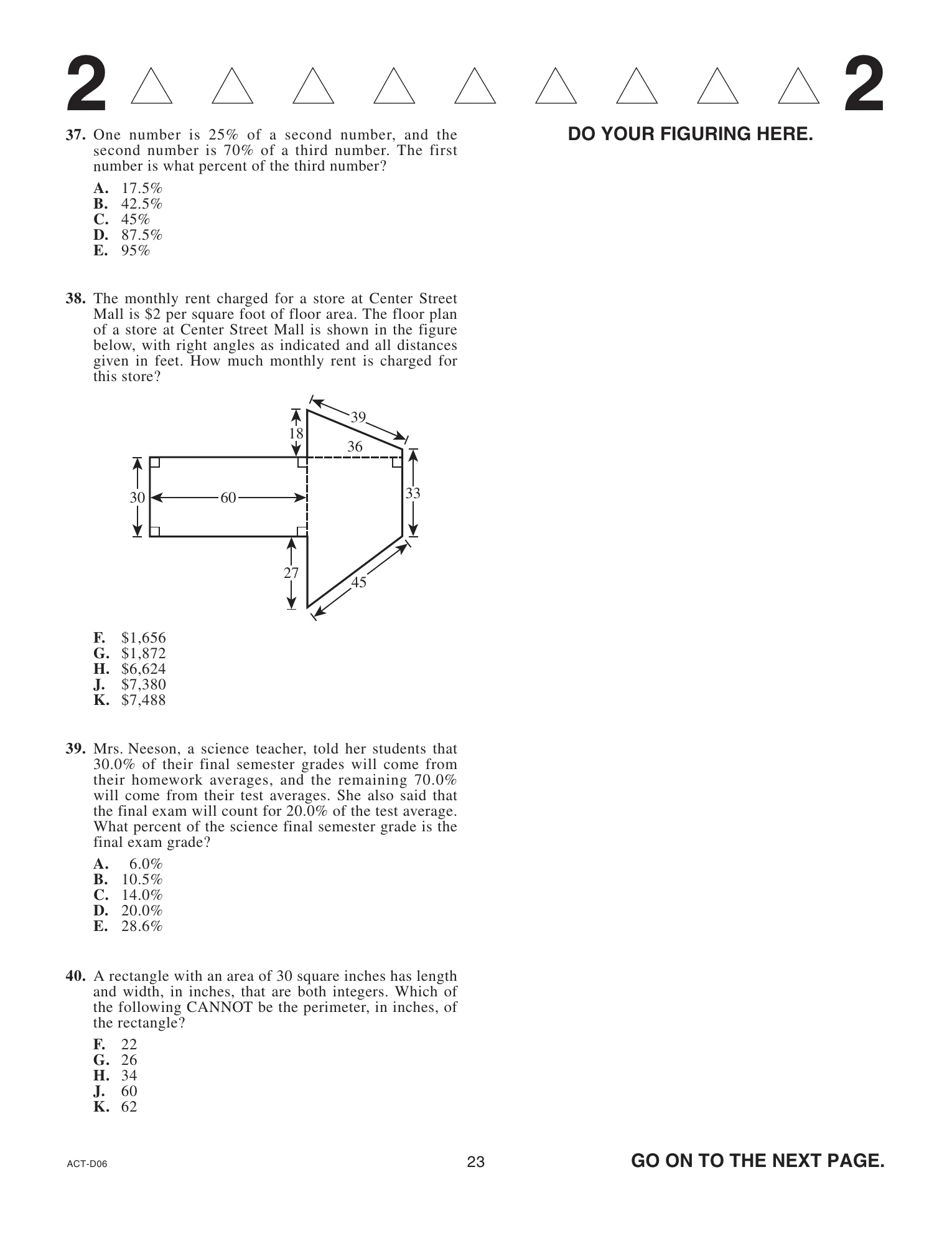 Source page for act-june-2021-form-d06-math-039