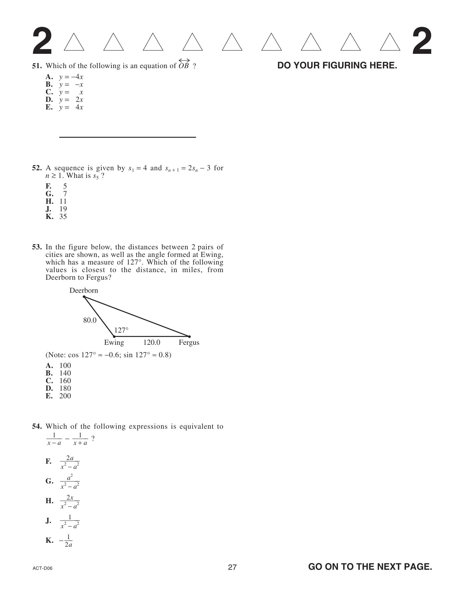 Source page for act-june-2021-form-d06-math-054