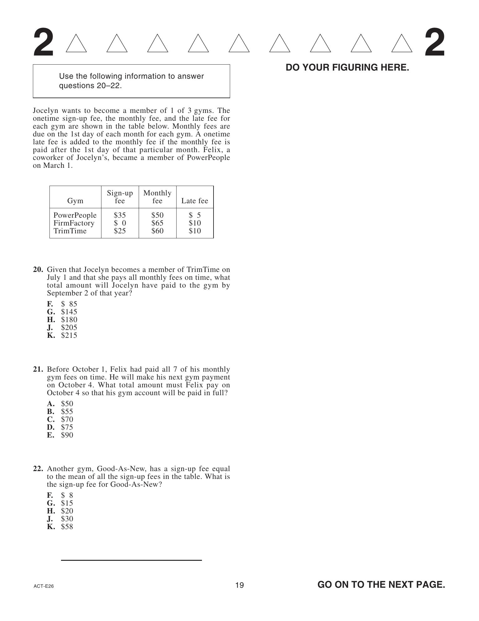 Source page for act-june-2022-form-e26-math-023