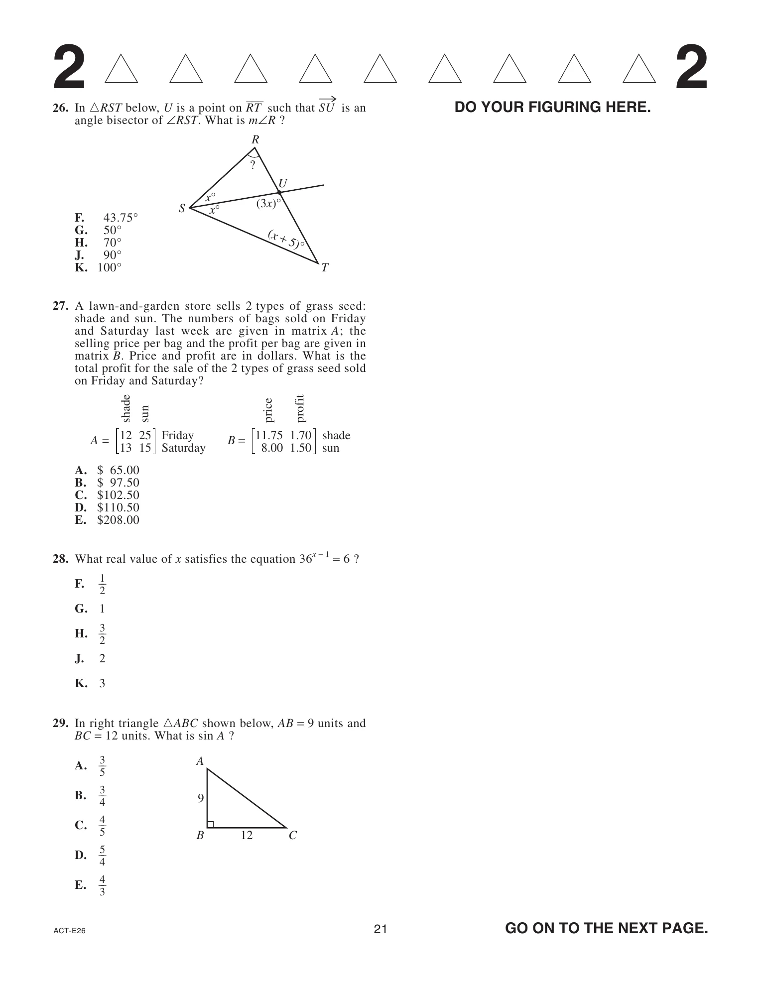 Source page for act-june-2022-form-e26-math-028