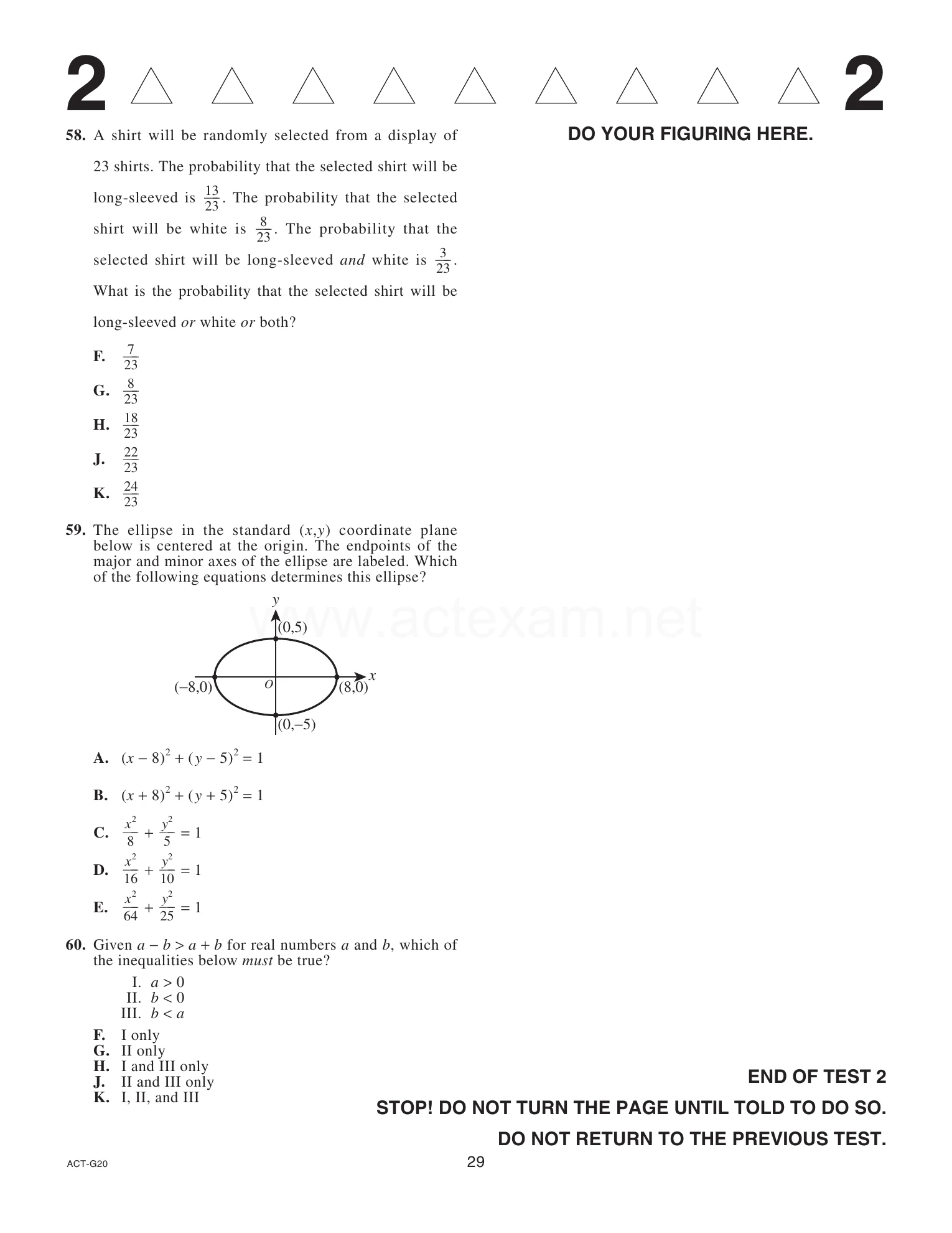 Source page for act-june-2024-form-g20-math-058