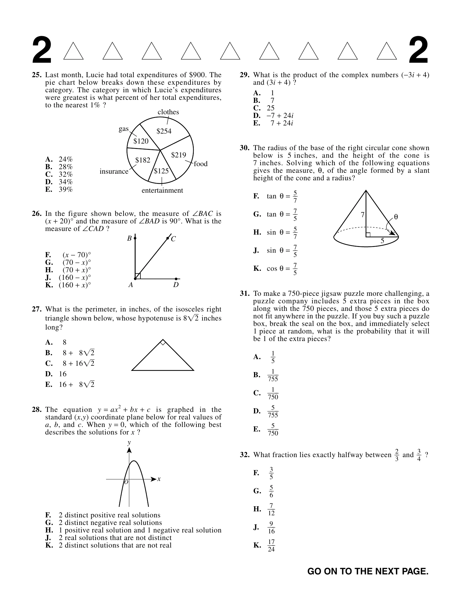 Source page for act-september-2015-form-72c-math-031