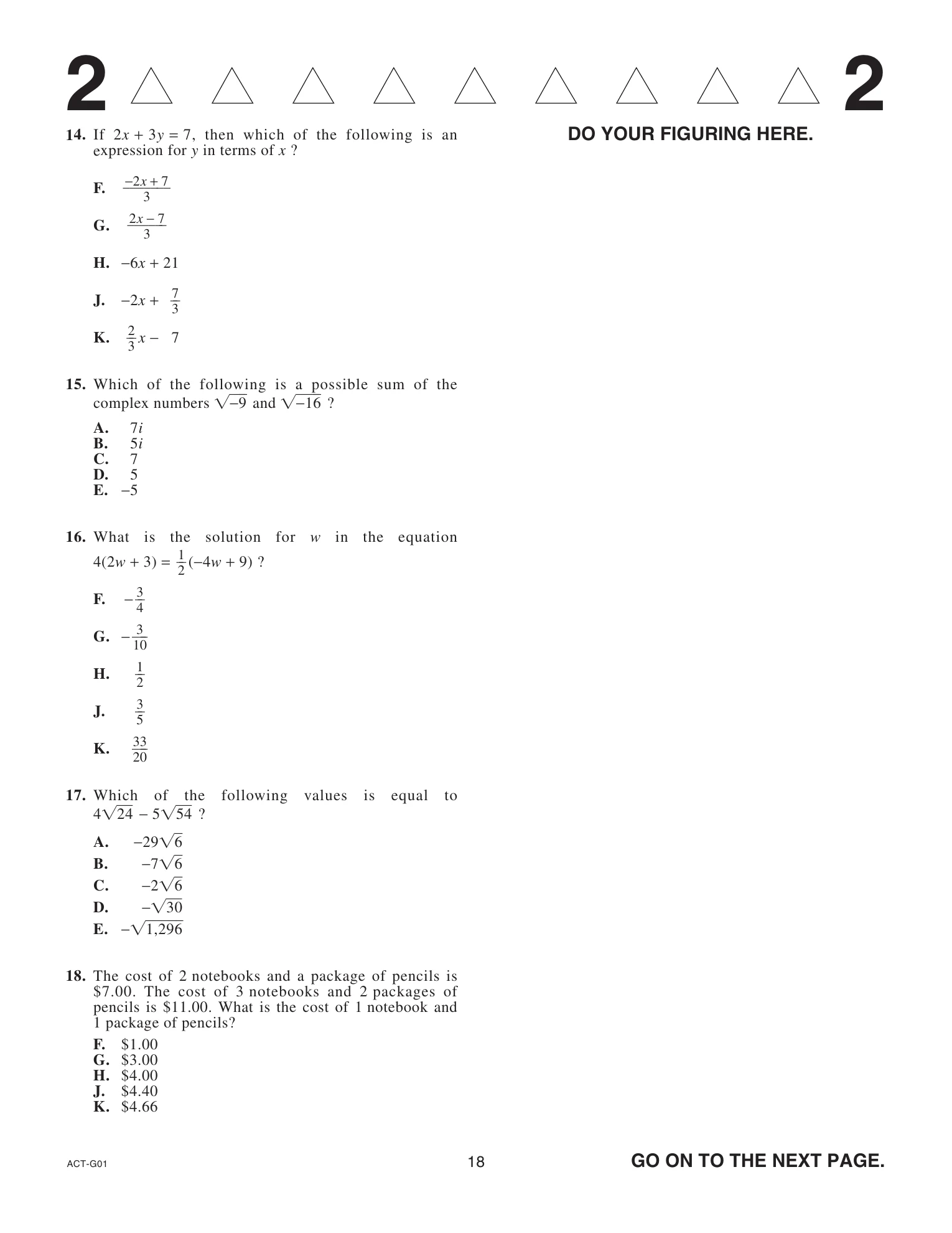 Source page for act-september-2023-form-g01-math-016