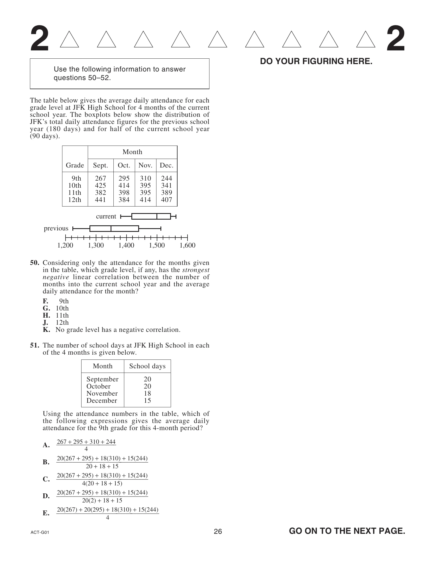 Source page for act-september-2023-form-g01-math-051
